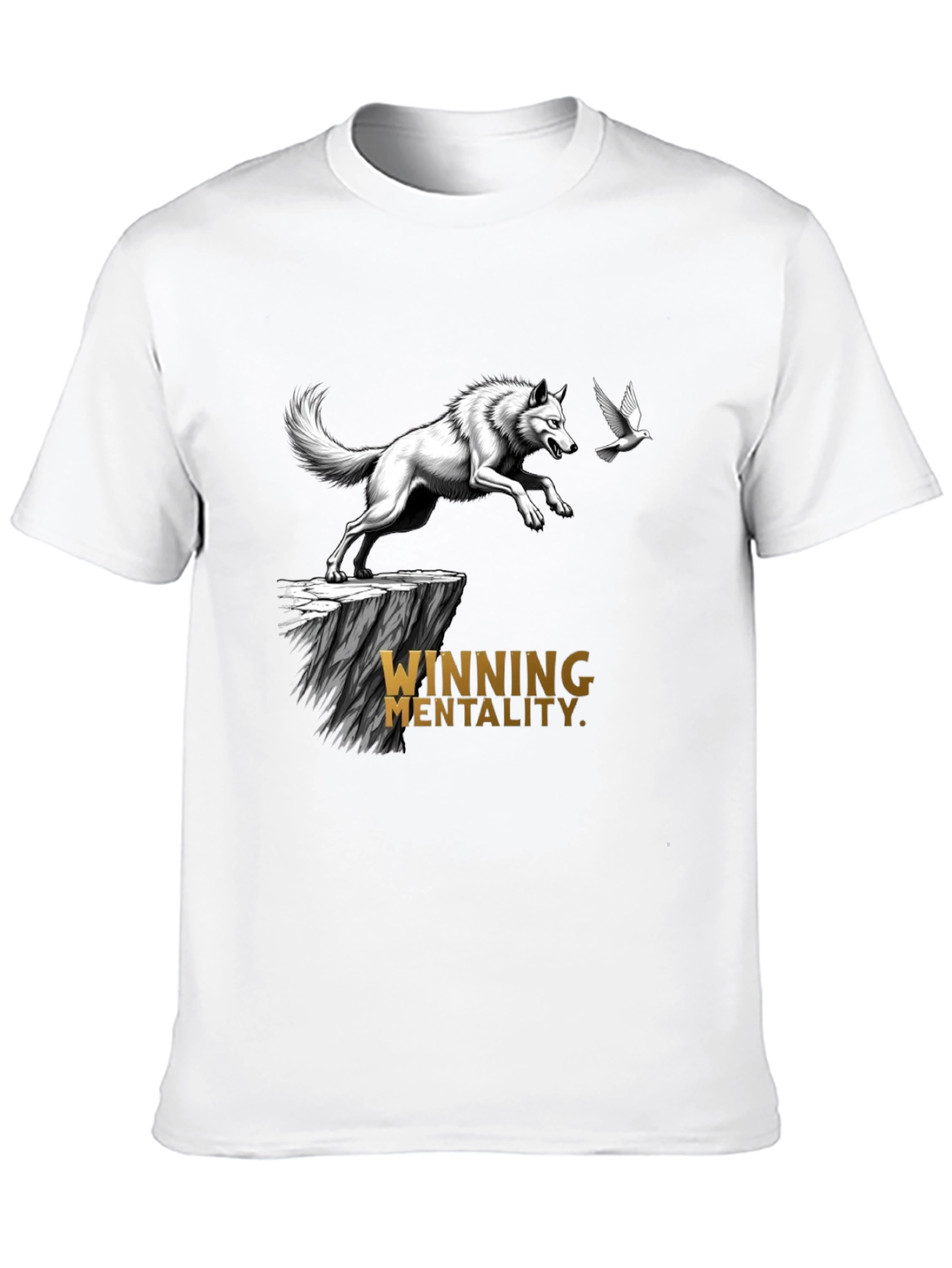 Winning Mentality Wolf Graphic T-Shirt
