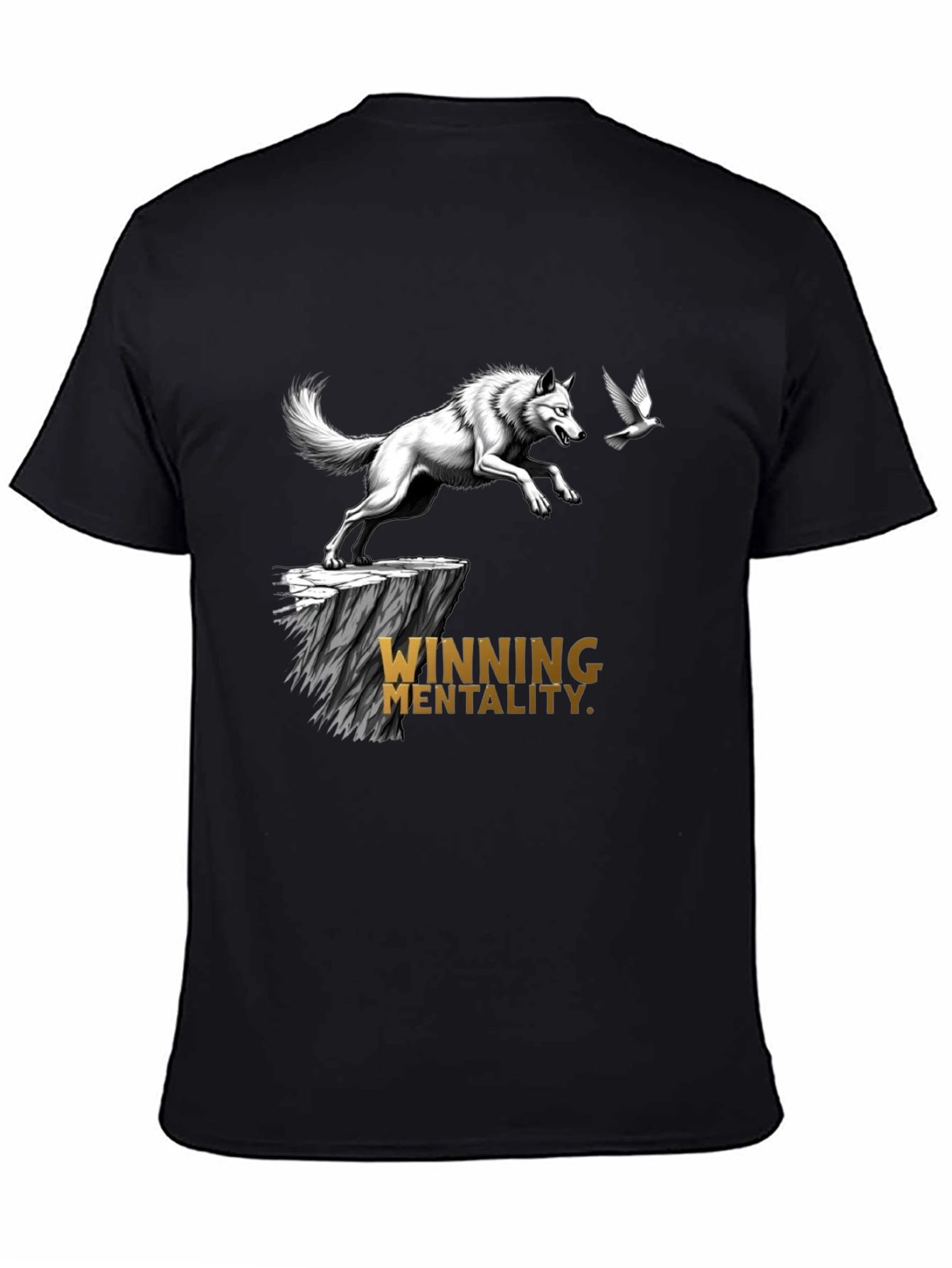 Winning Mentality Wolf Graphic T-Shirt