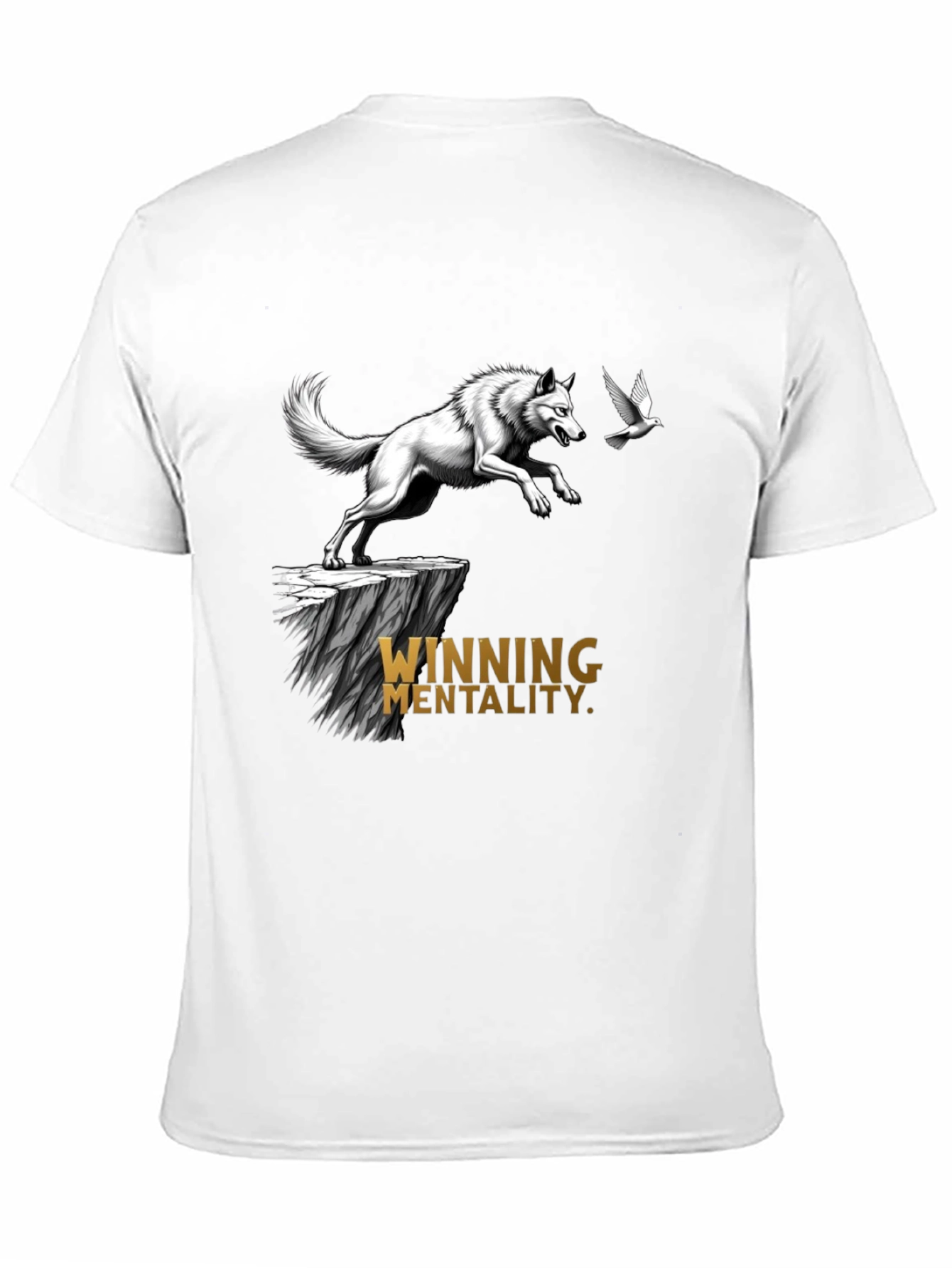 Winning Mentality Wolf Graphic T-Shirt