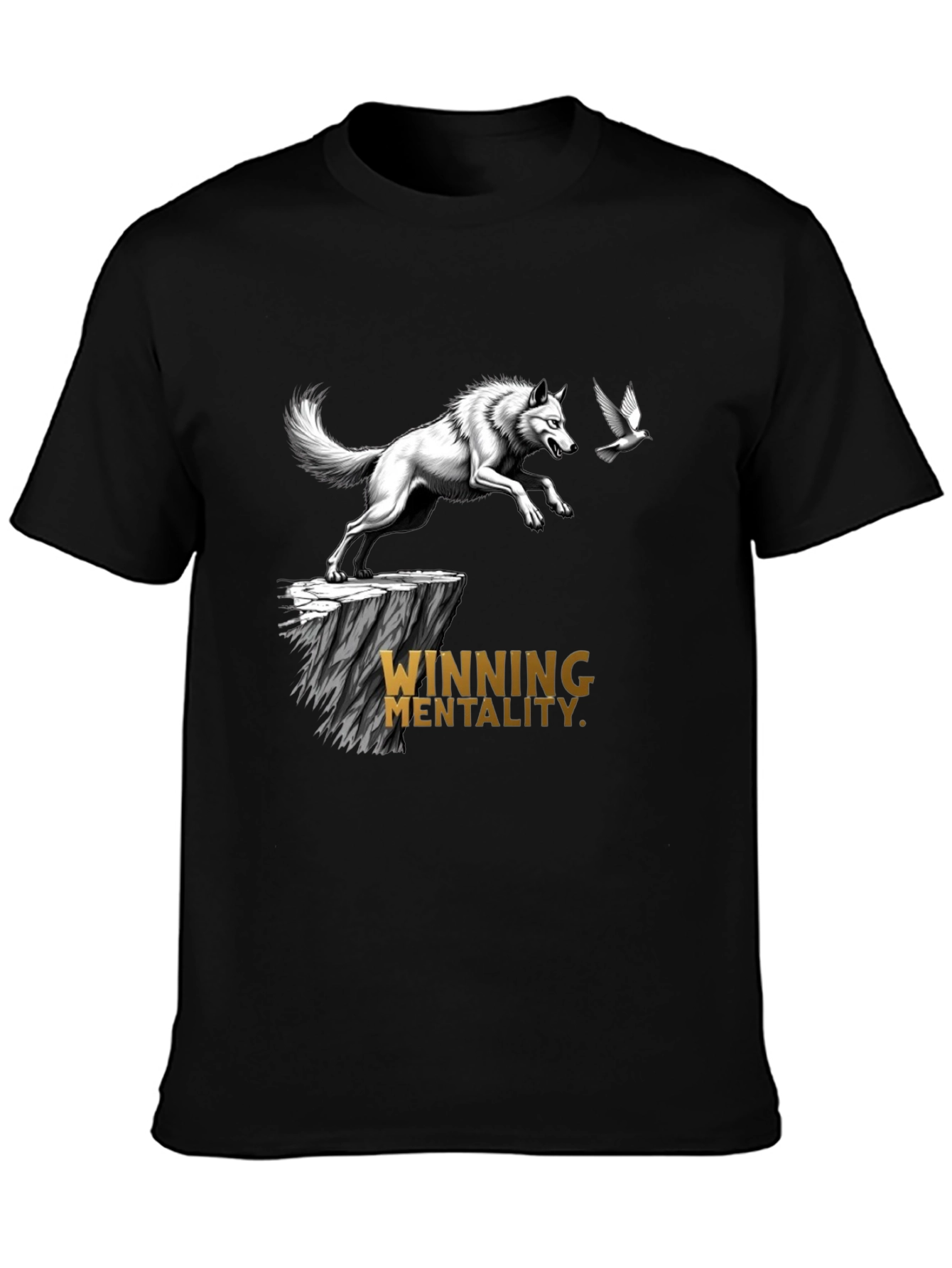 Winning Mentality Wolf Graphic T-Shirt