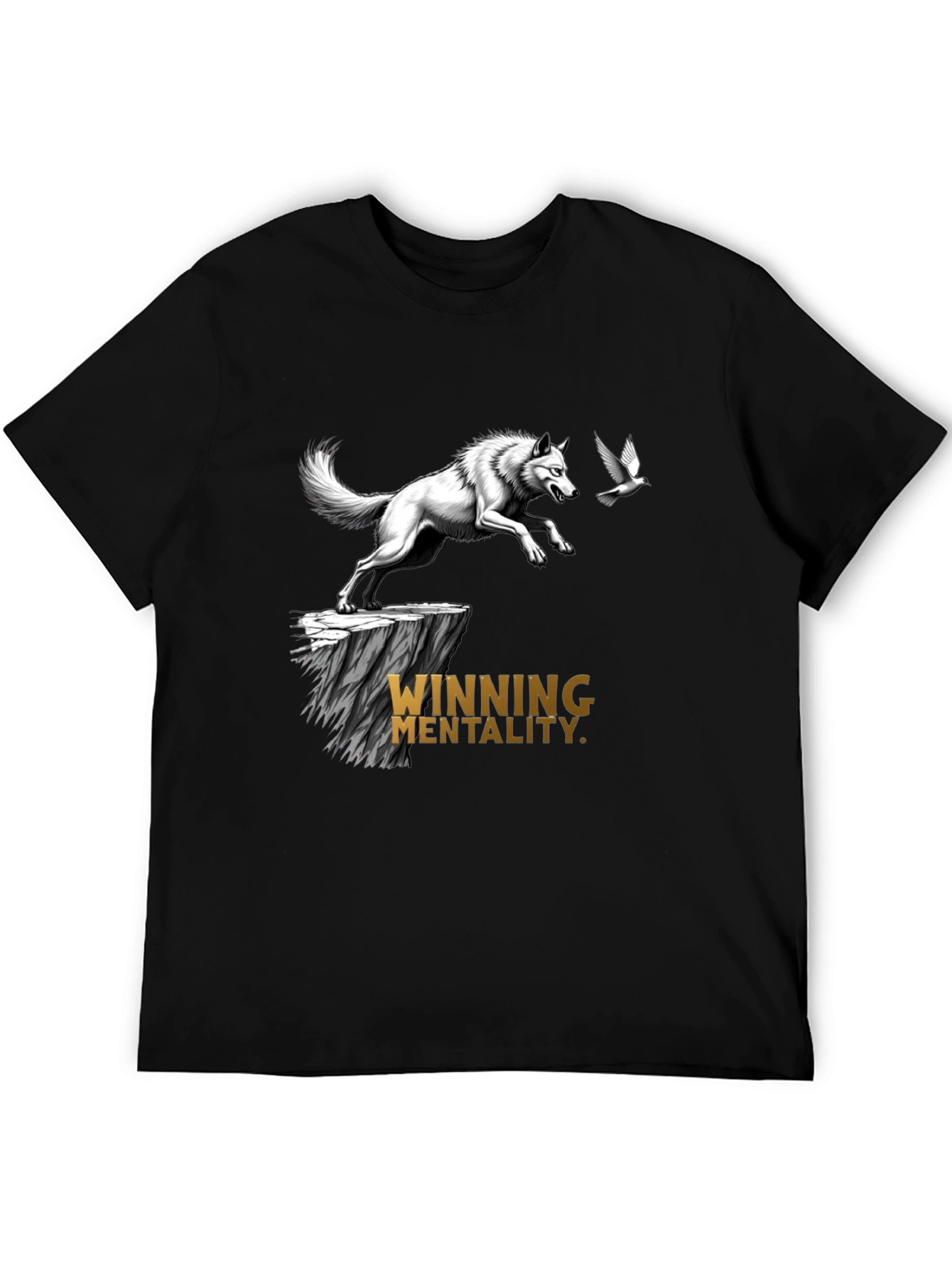Winning Mentality Wolf Graphic T-Shirt