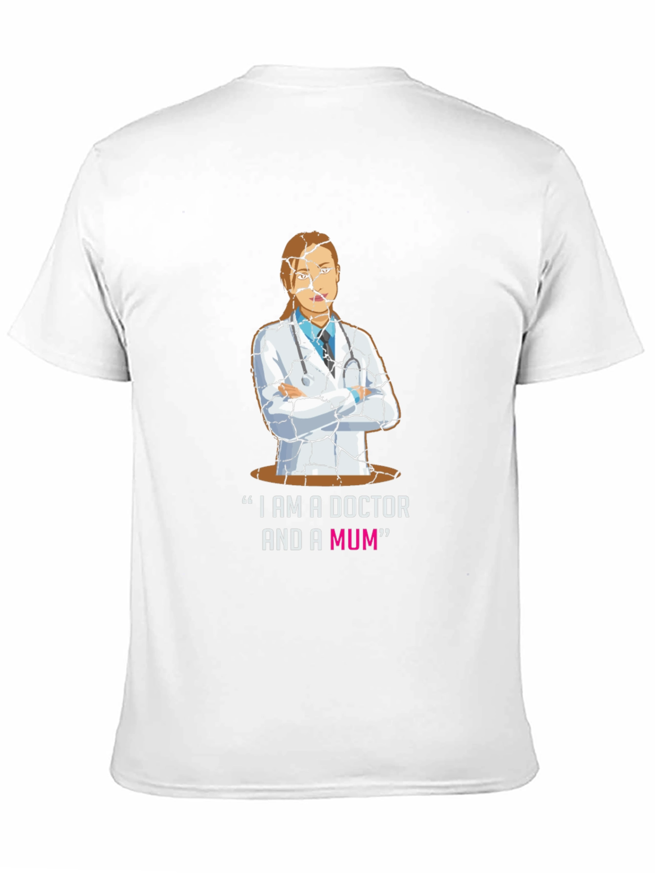 Doctor Mum Cracked Design T-Shirt