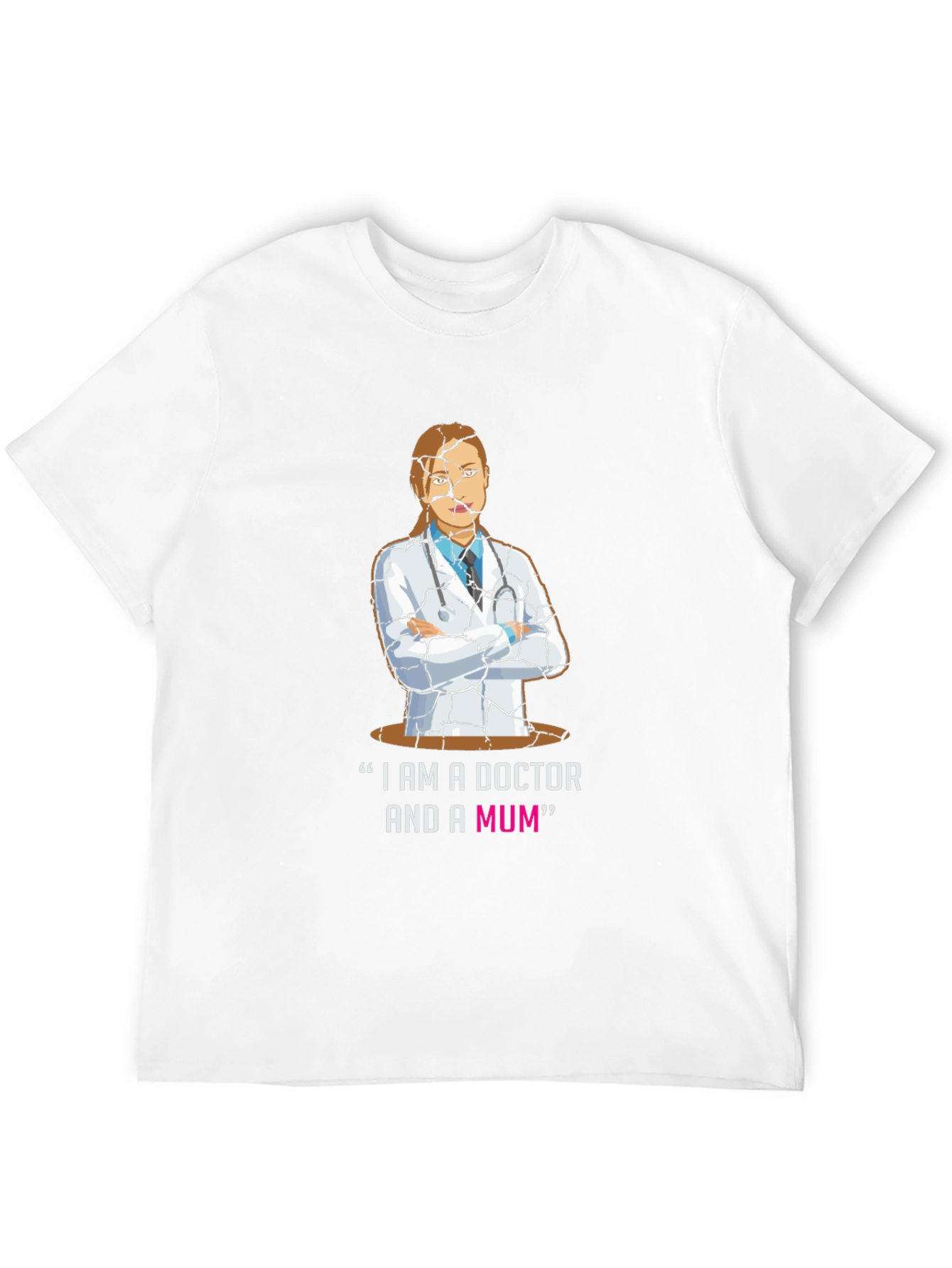 Doctor Mum Cracked Design T-Shirt