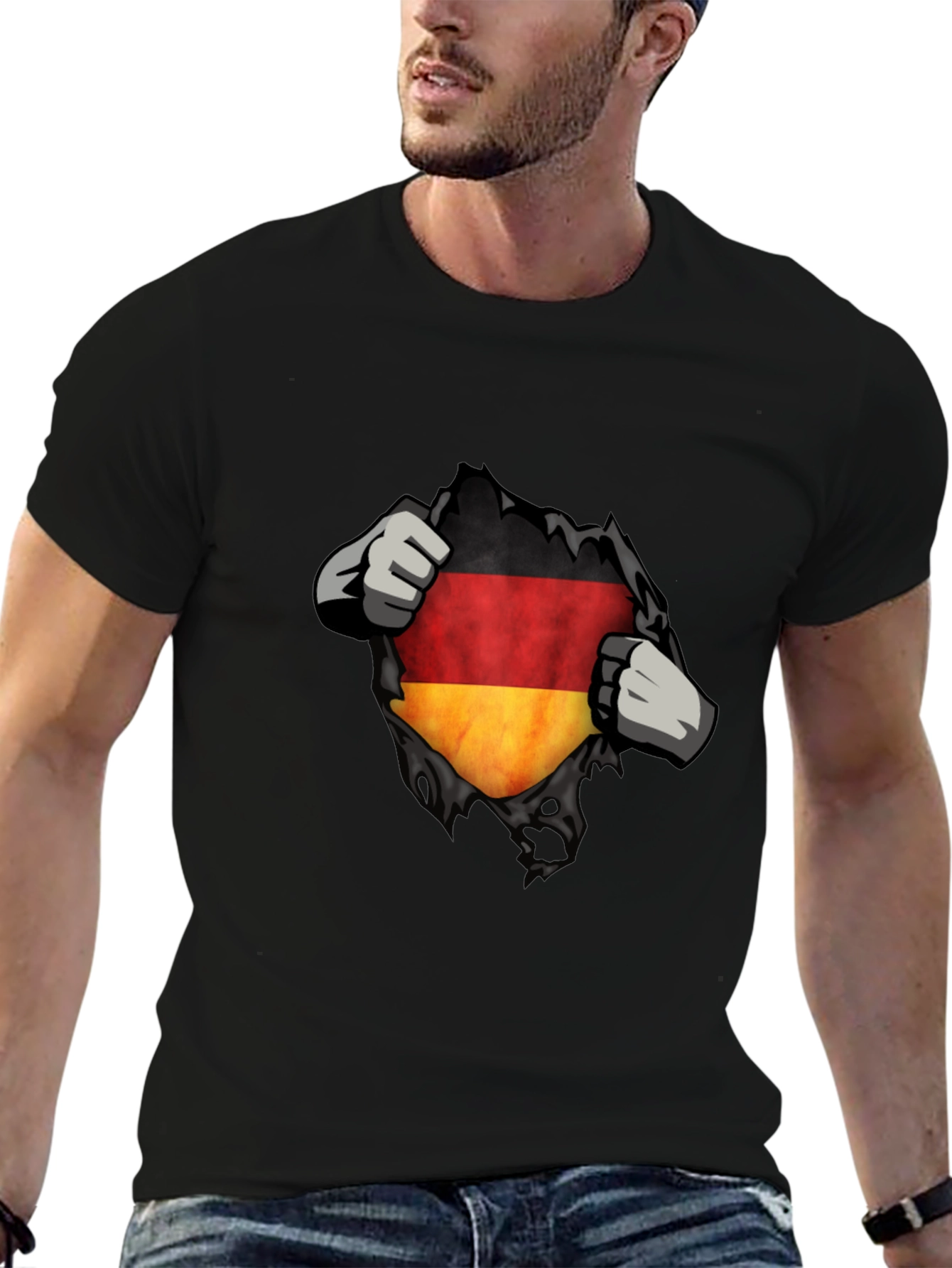 Germany Flag Ripped Shirt - Patriotic Tee