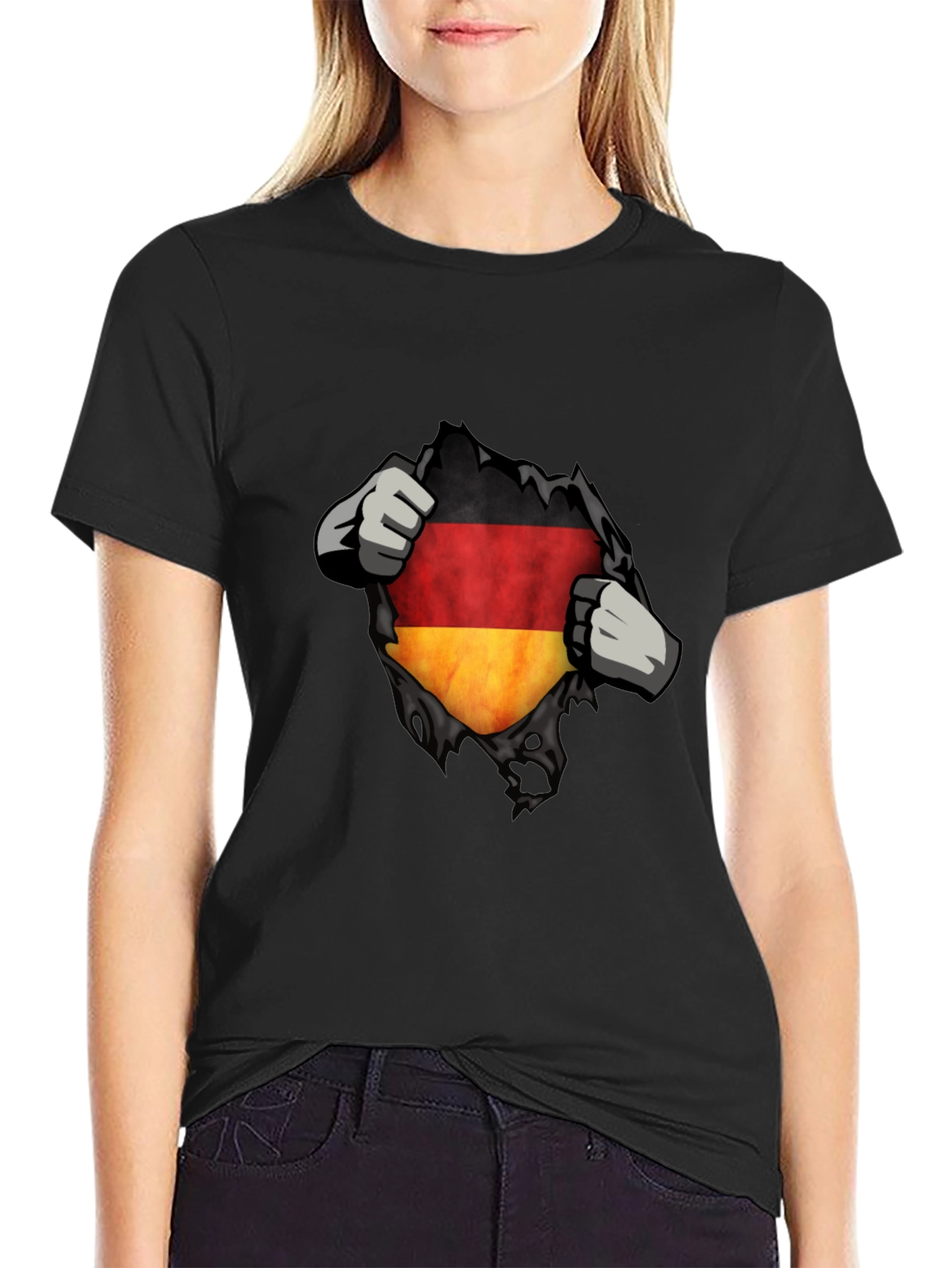 Germany Flag Ripped Shirt - Patriotic Tee
