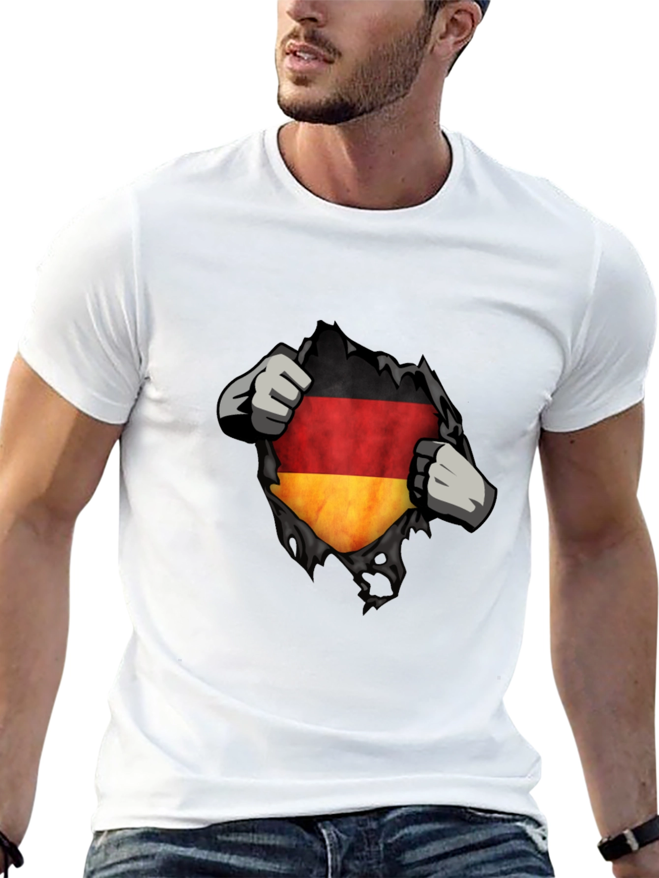 Germany Flag Ripped Shirt - Patriotic Tee