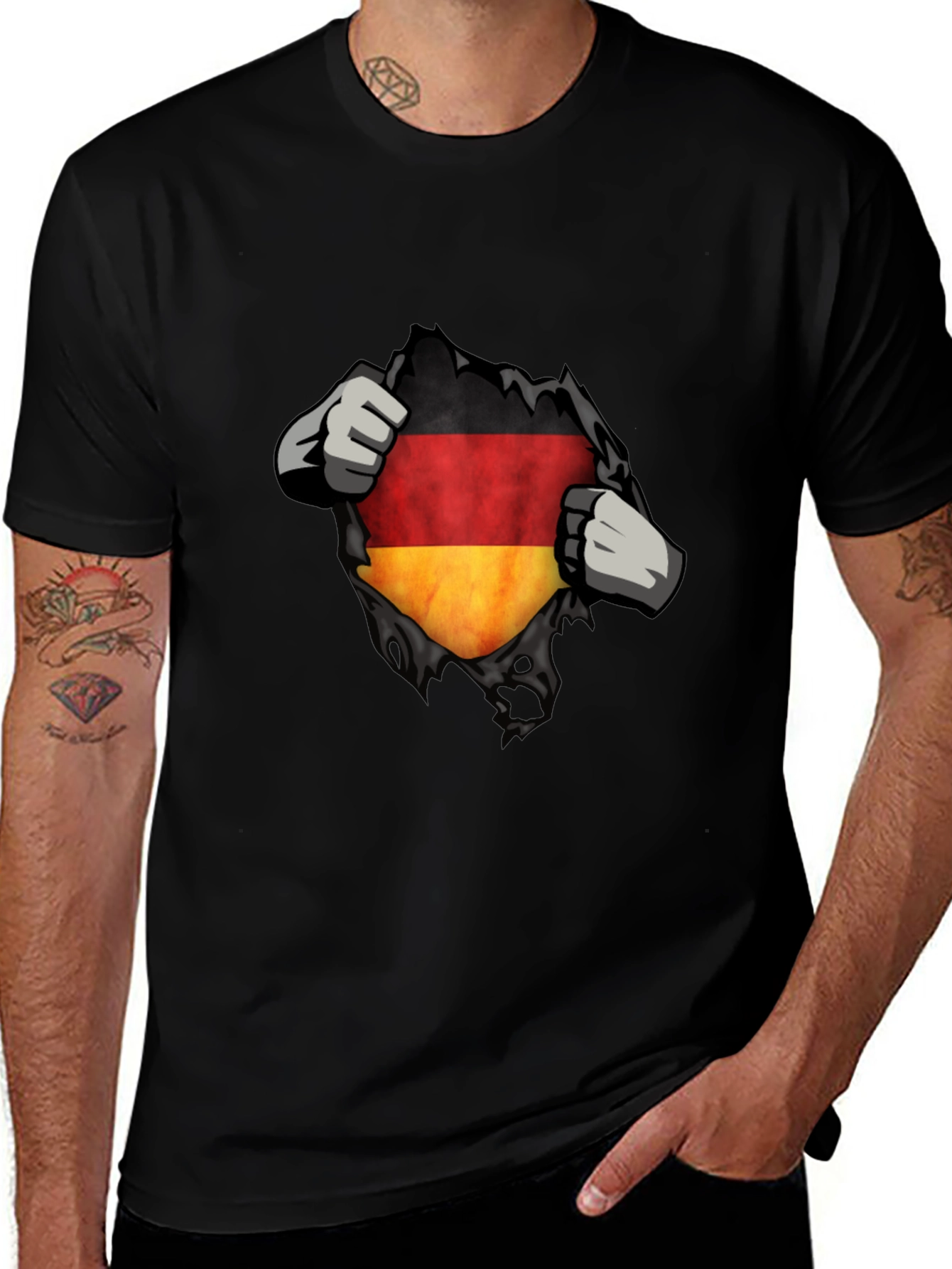 Germany Flag Ripped Shirt - Patriotic Tee