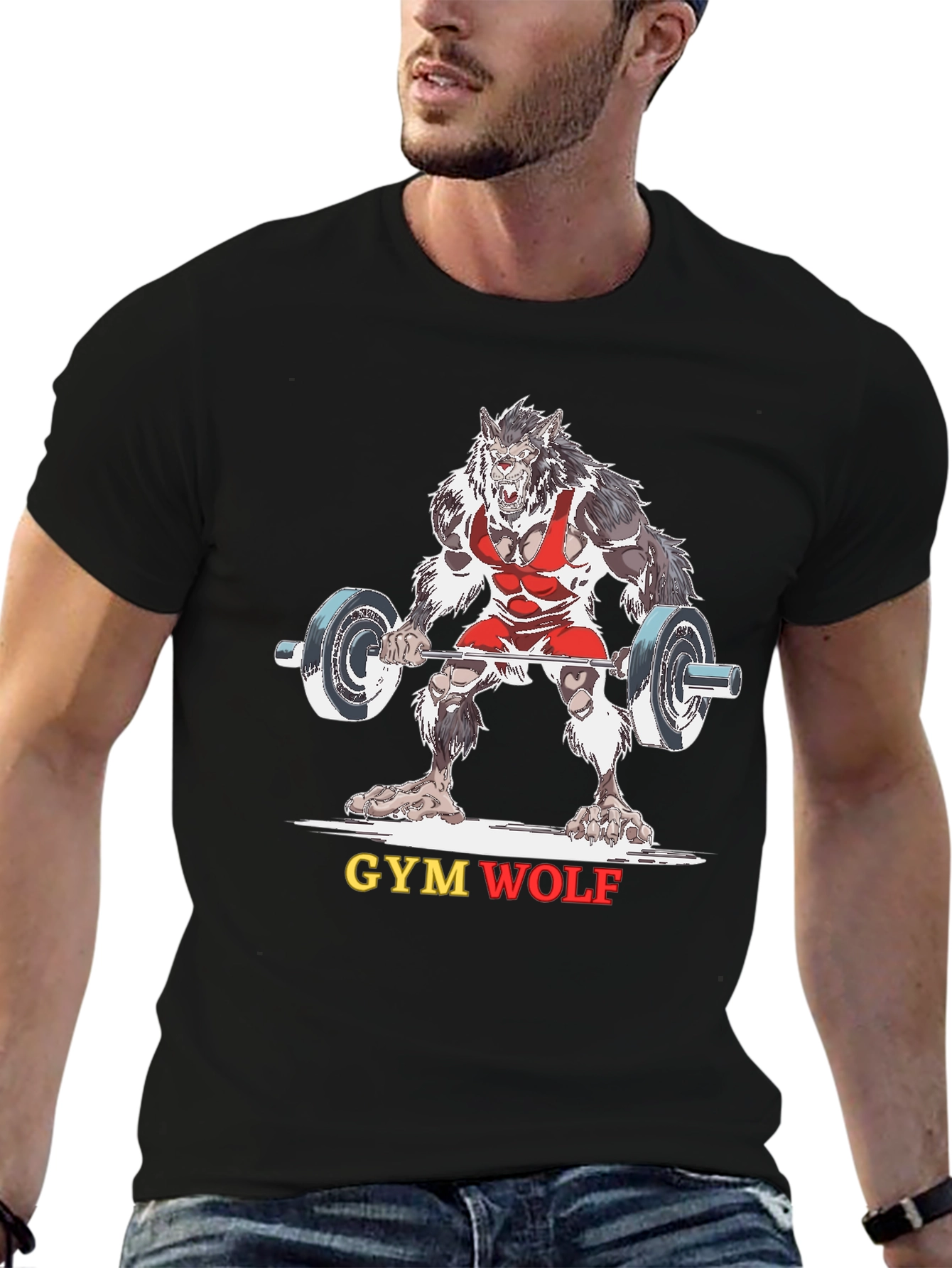 Gym Wolf Black T-Shirt
