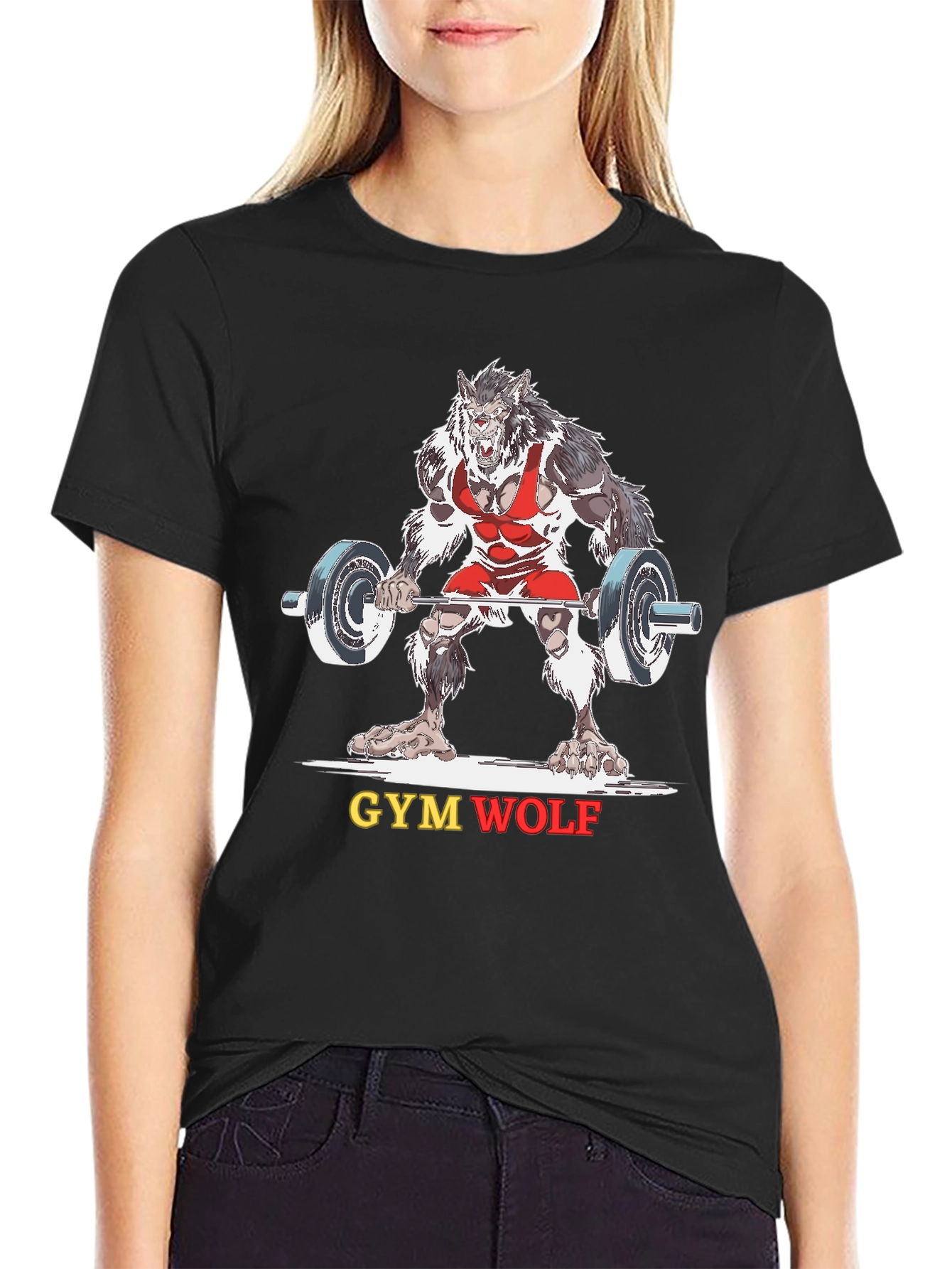 Gym Wolf Black T-Shirt