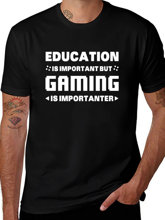 Gaming is Importanter T-Shirt - Black