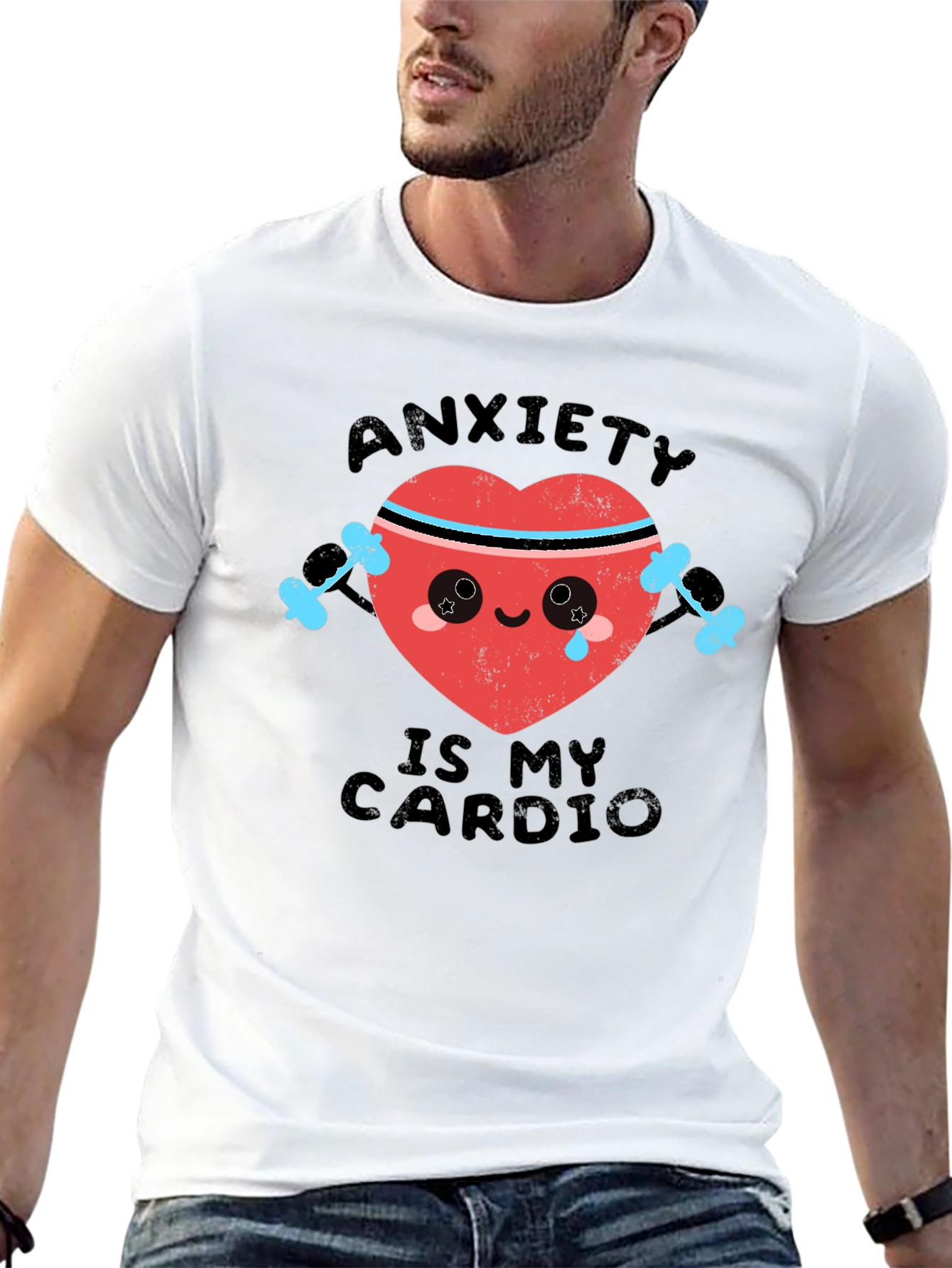 Anxiety Is My Cardio Funny Workout T-Shirt