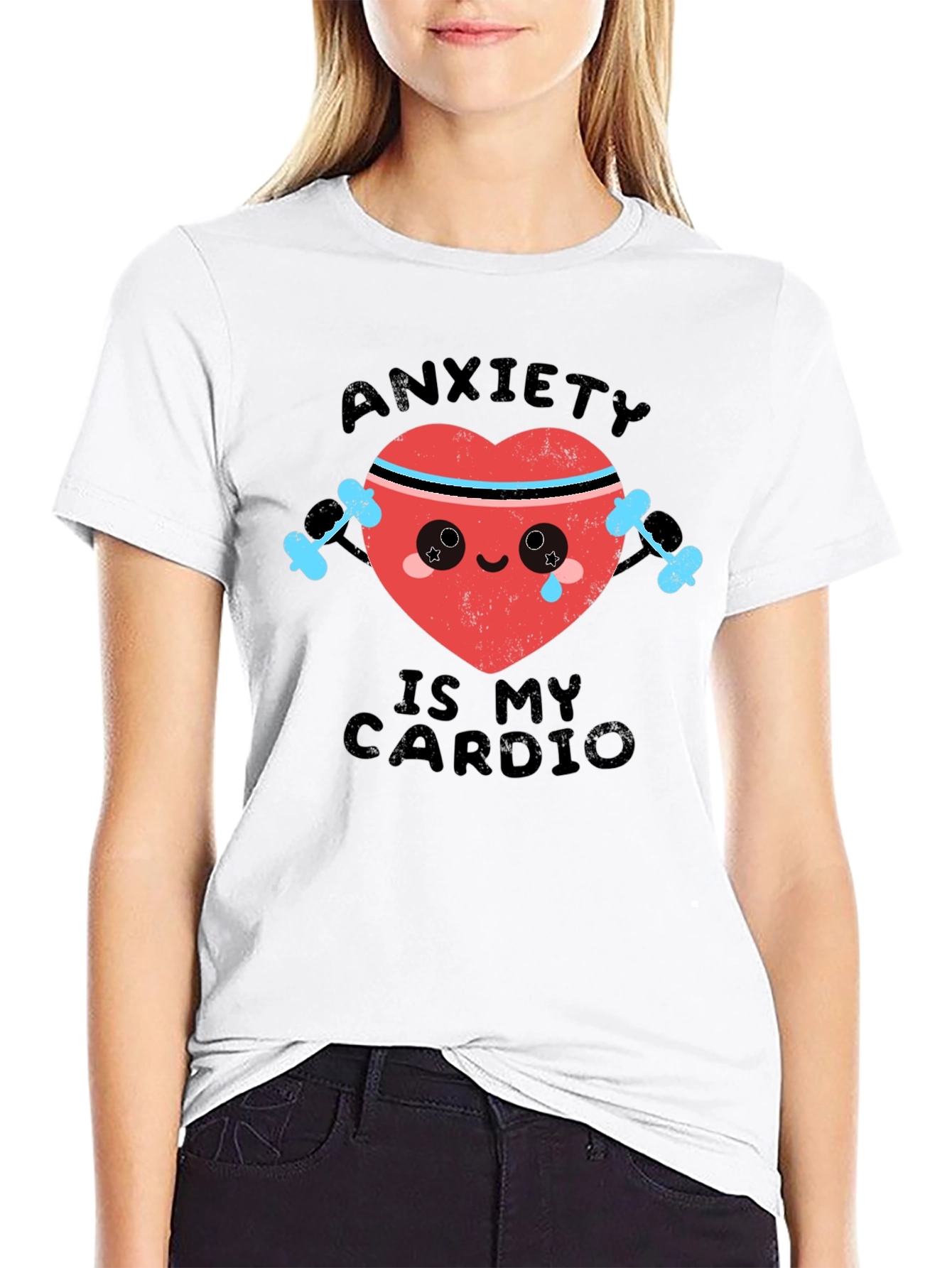 Anxiety Is My Cardio Funny Workout T-Shirt