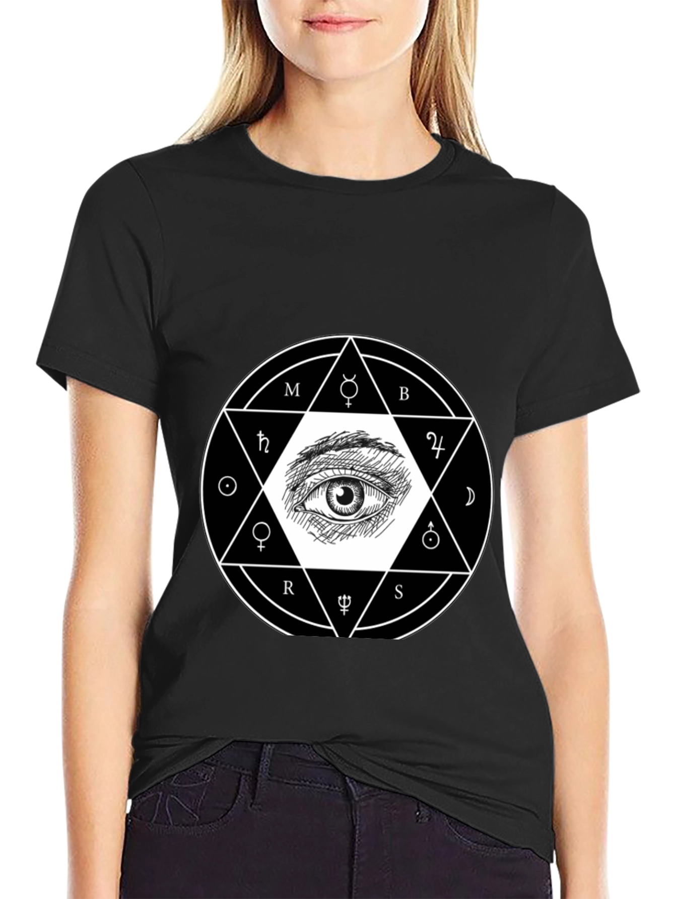 Occult Eye Graphic Tee - Unisex Black T-Shirt