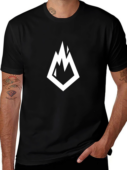 Black T-Shirt with Mountain Peak Logo