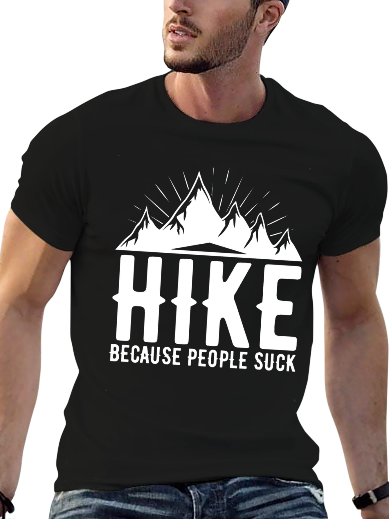 Hike Because People Suck Graphic Tee