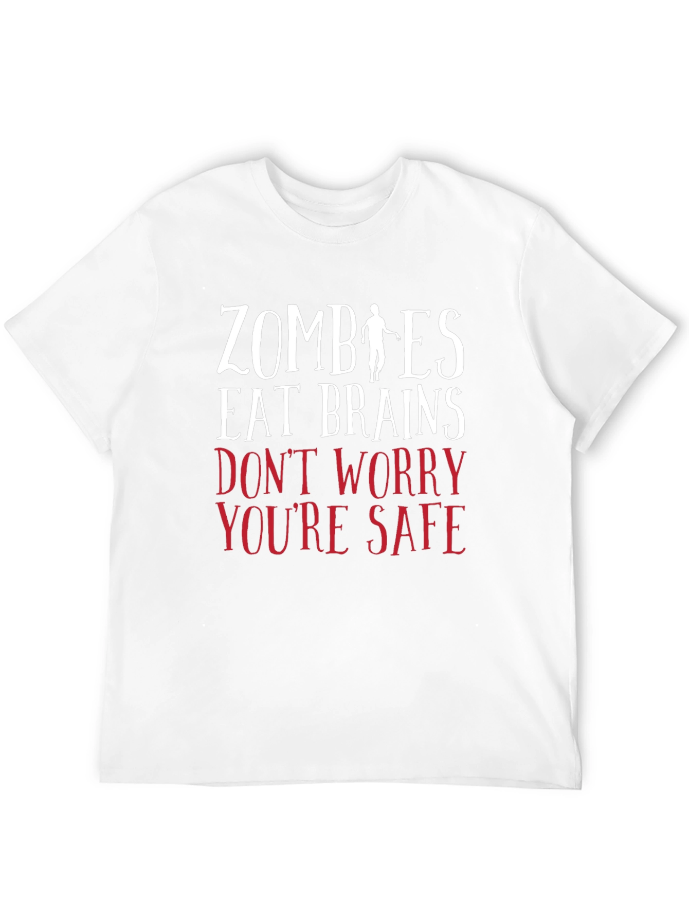 Zombies Eat Brains Funny Graphic T-Shirt