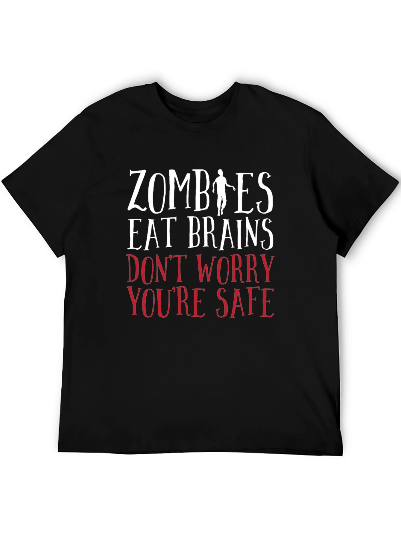 Zombies Eat Brains Funny Graphic T-Shirt