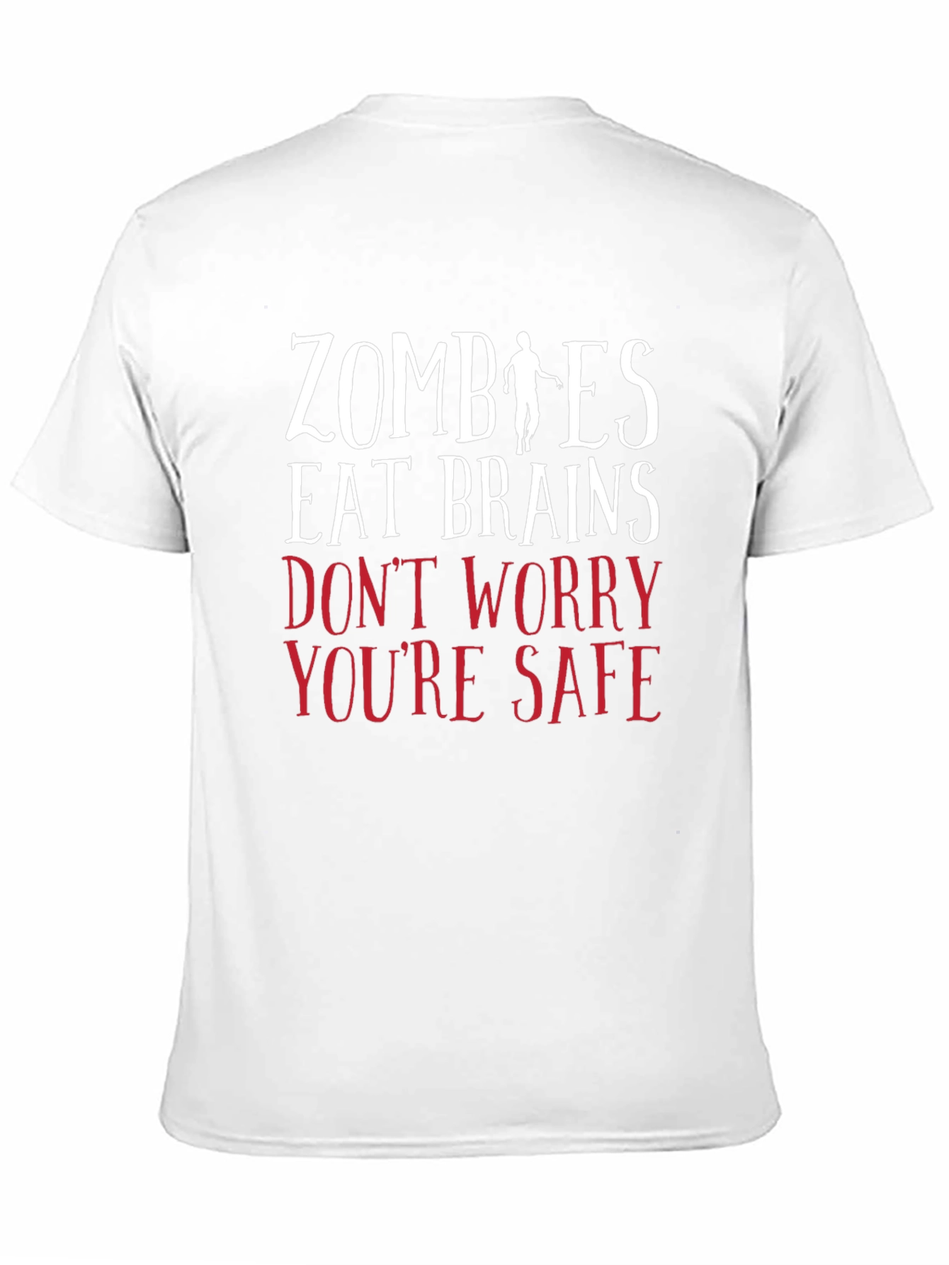 Zombies Eat Brains Funny Graphic T-Shirt