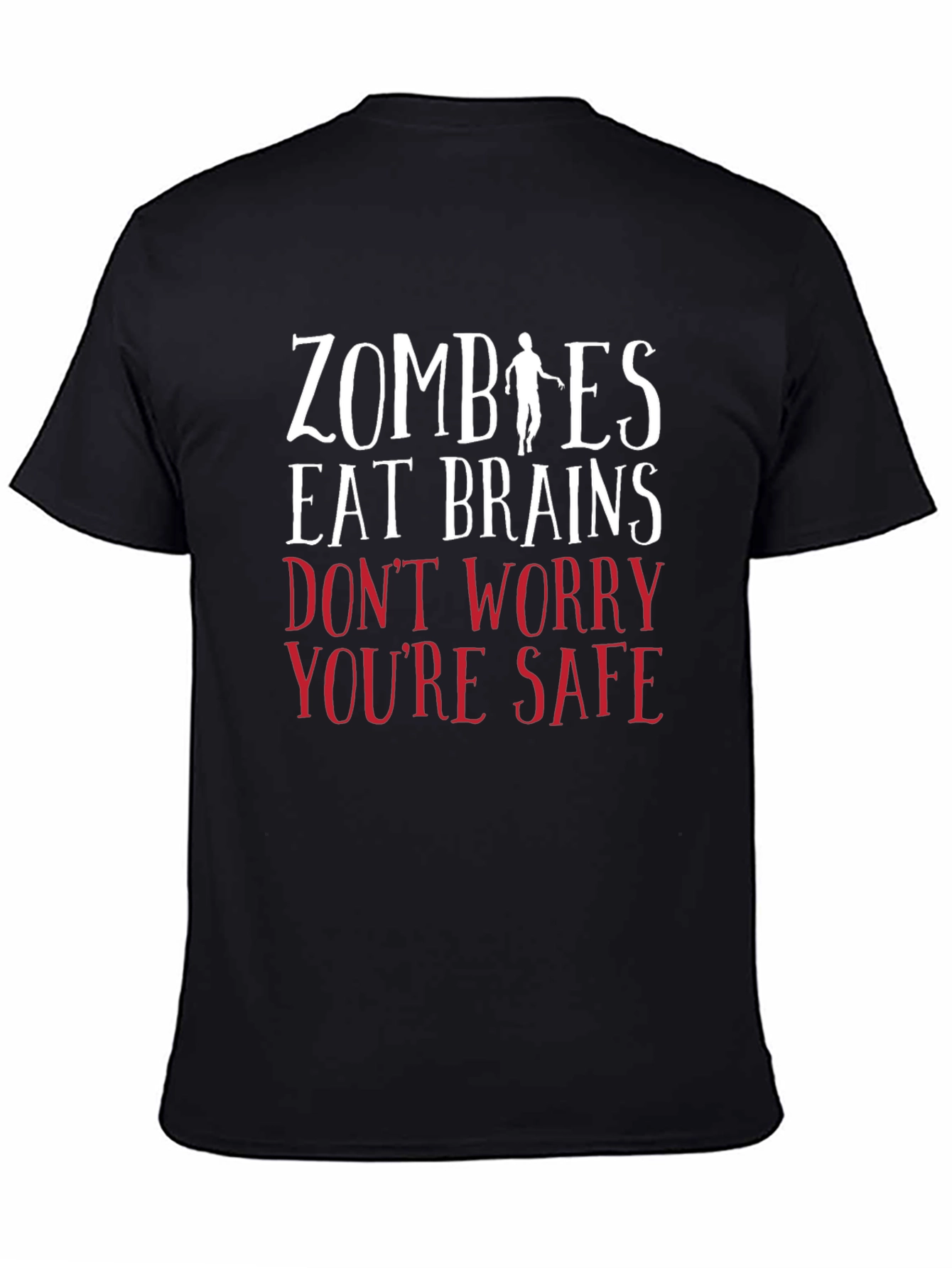 Zombies Eat Brains Funny Graphic T-Shirt
