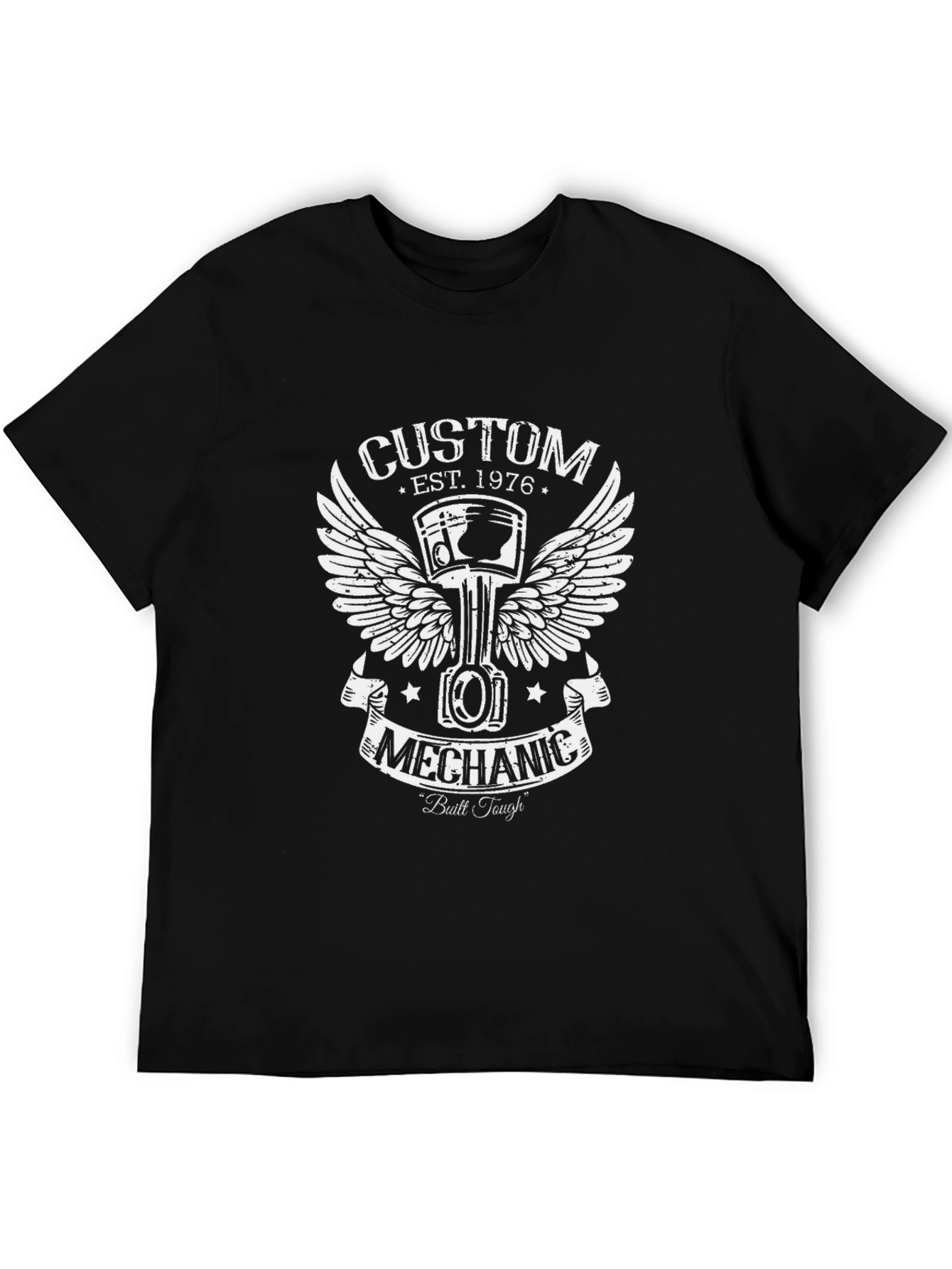 Custom Mechanic Est. 1976 Black T-Shirt