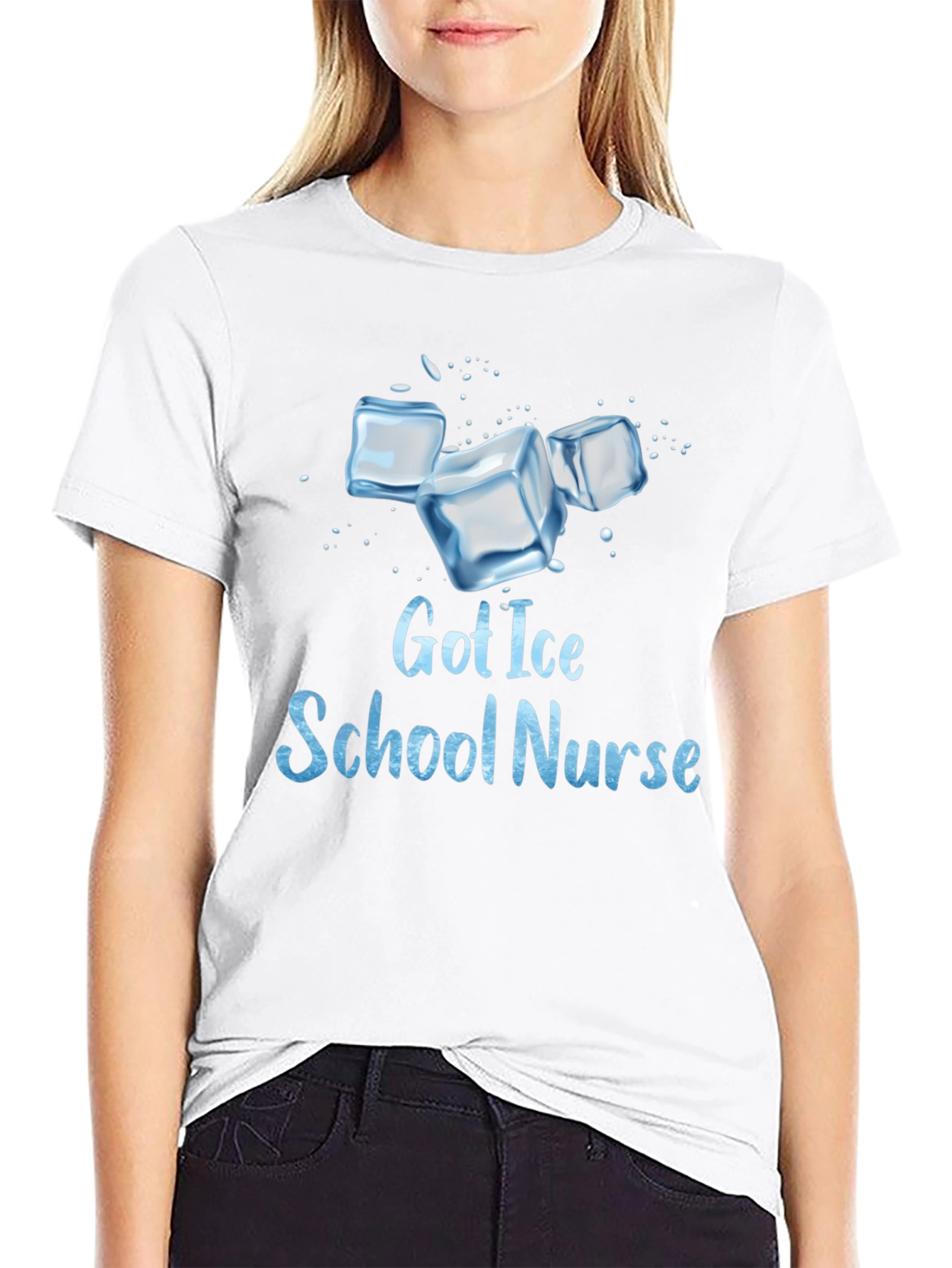 Got Ice School Nurse T-Shirt - Black Cotton Tee