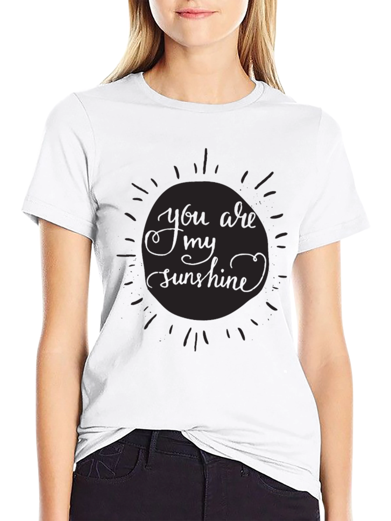 Sunshine Graphic Tee - Stylish Black T-Shirt