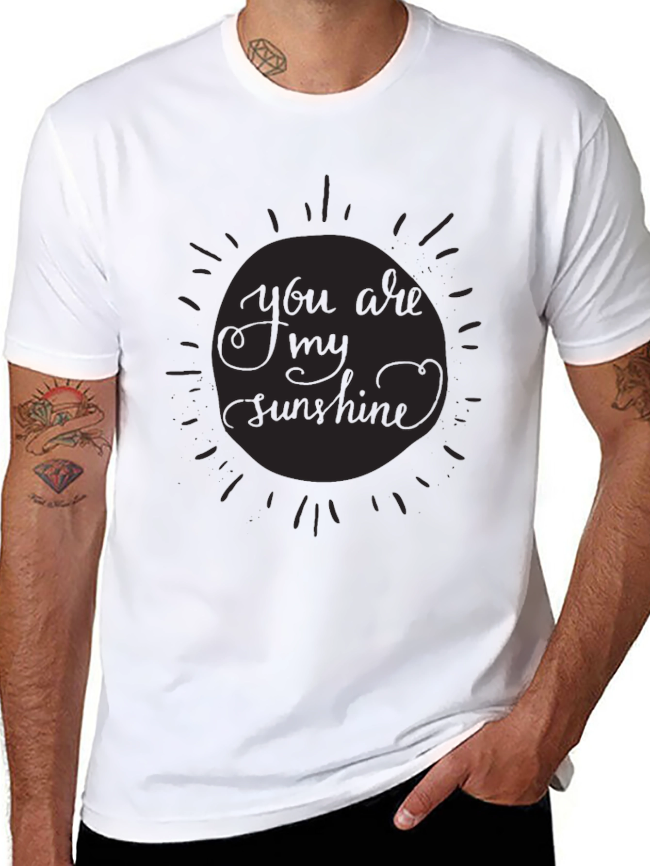Sunshine Graphic Tee - Stylish Black T-Shirt