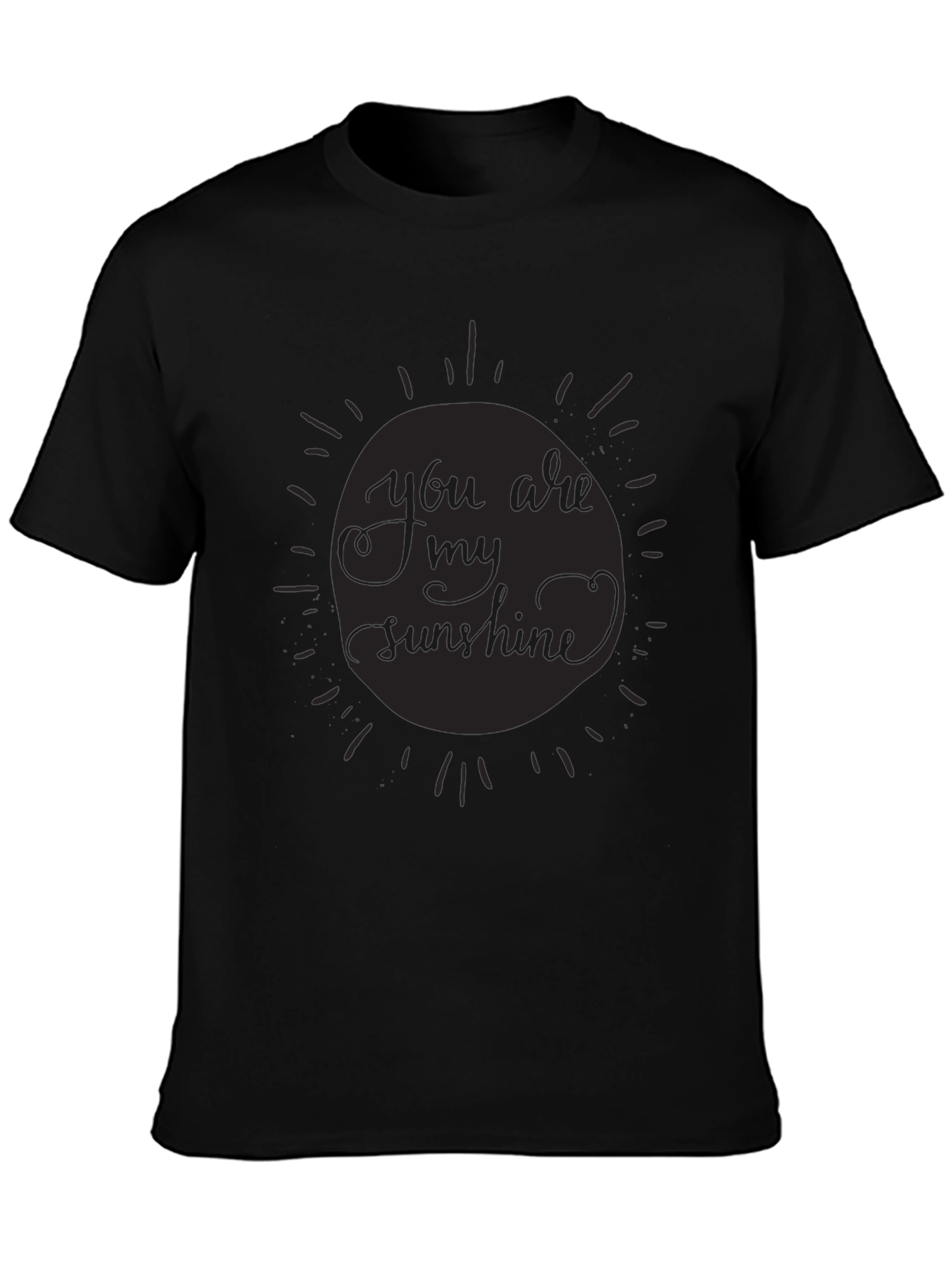 Sunshine Graphic Tee - Stylish Black T-Shirt