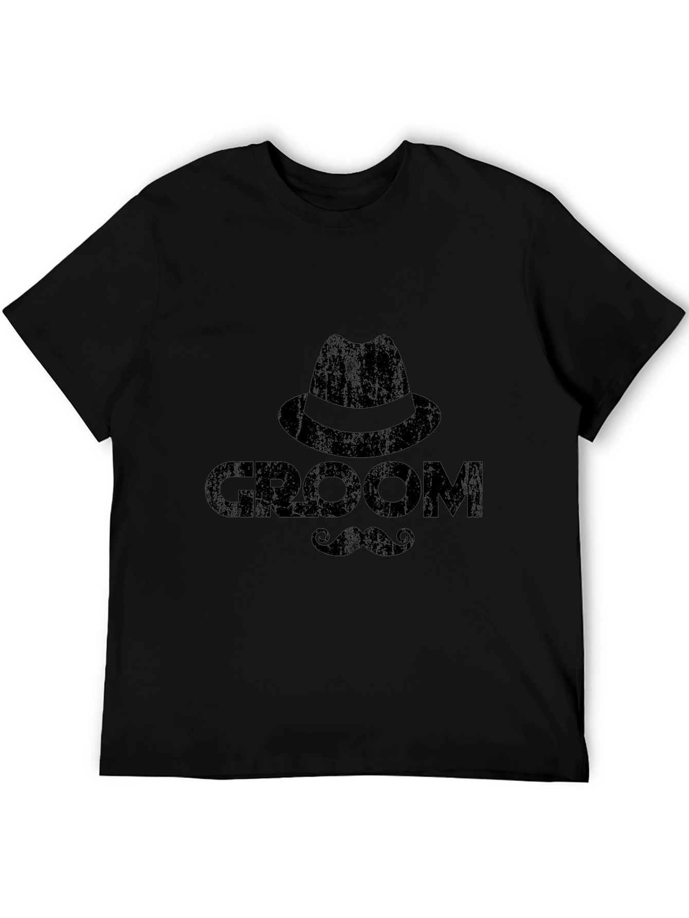 Groom T-Shirt - Hat & Mustache Design