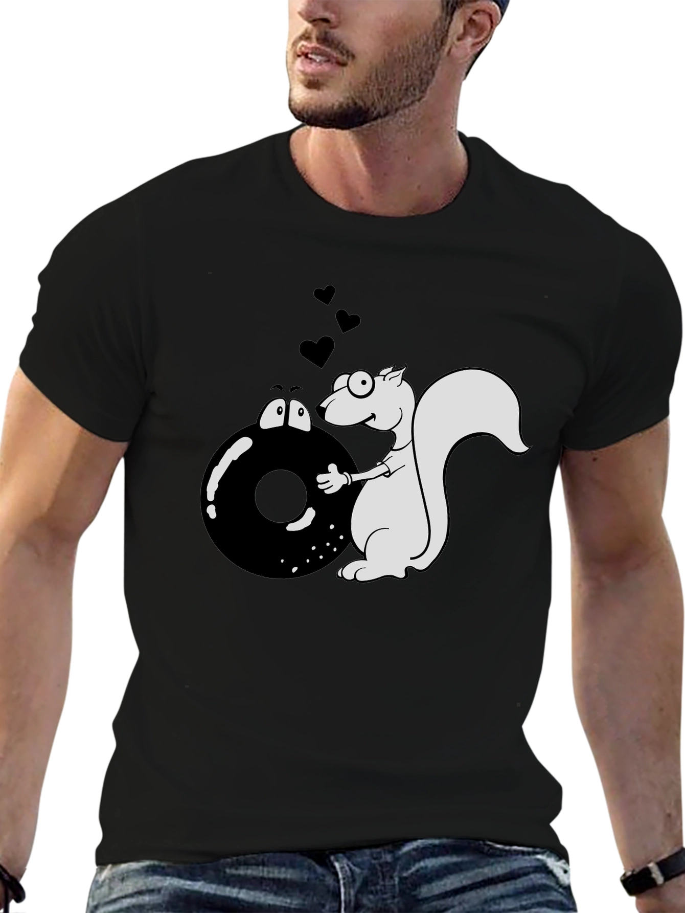 Squirrel & Donut Graphic T-Shirt