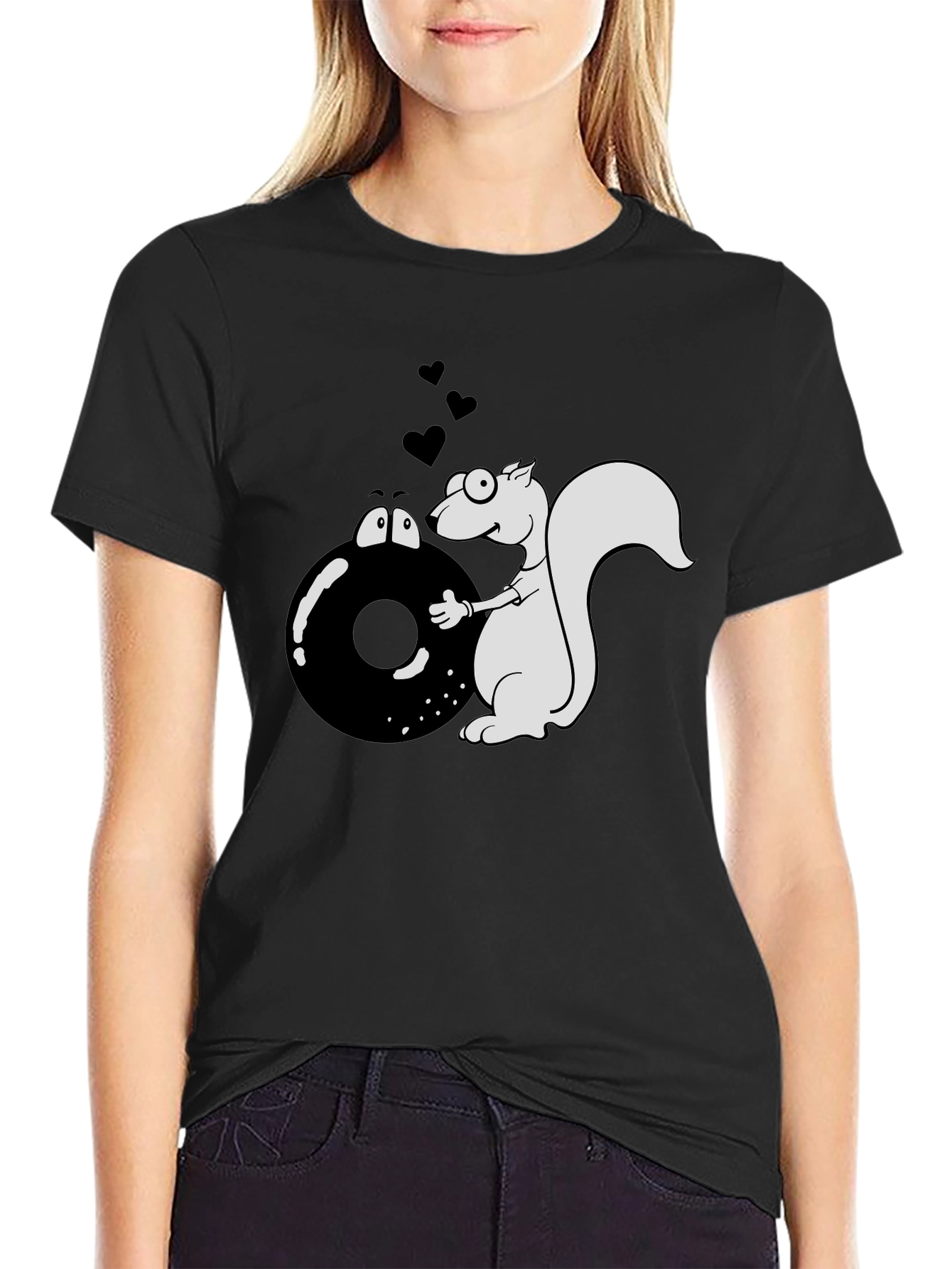 Squirrel & Donut Graphic T-Shirt