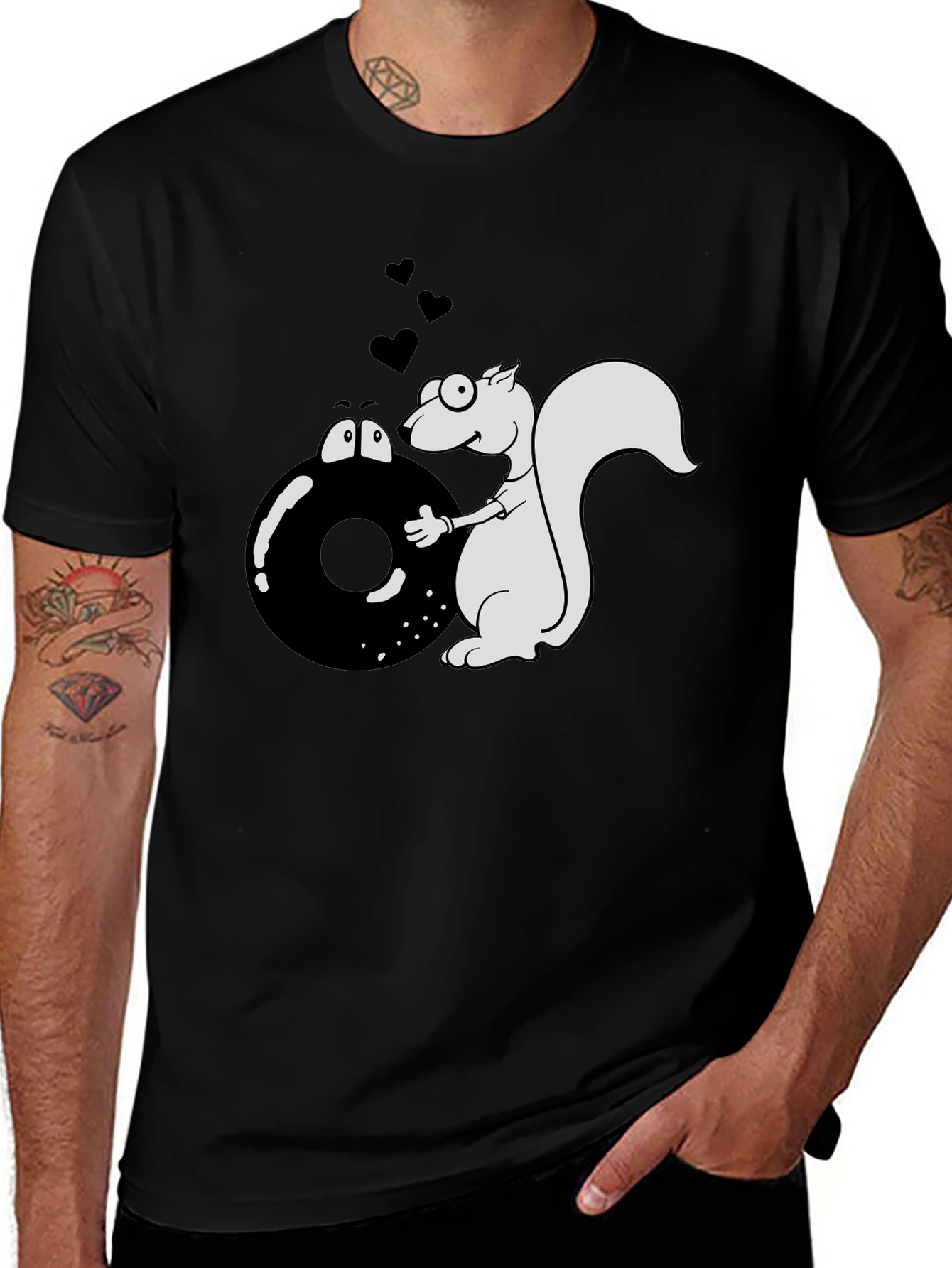 Squirrel & Donut Graphic T-Shirt