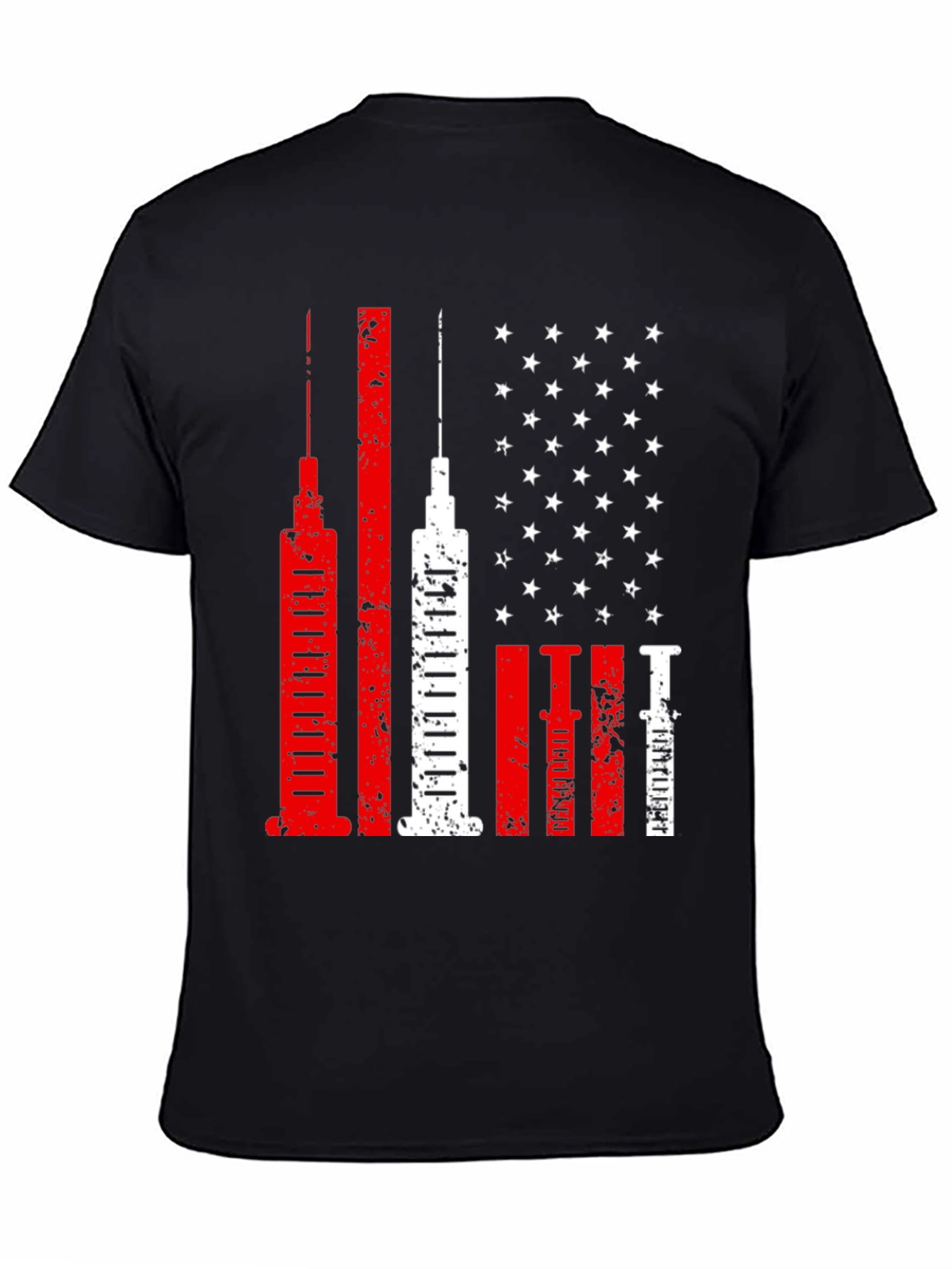 Vaccine American Flag Novelty T-Shirt