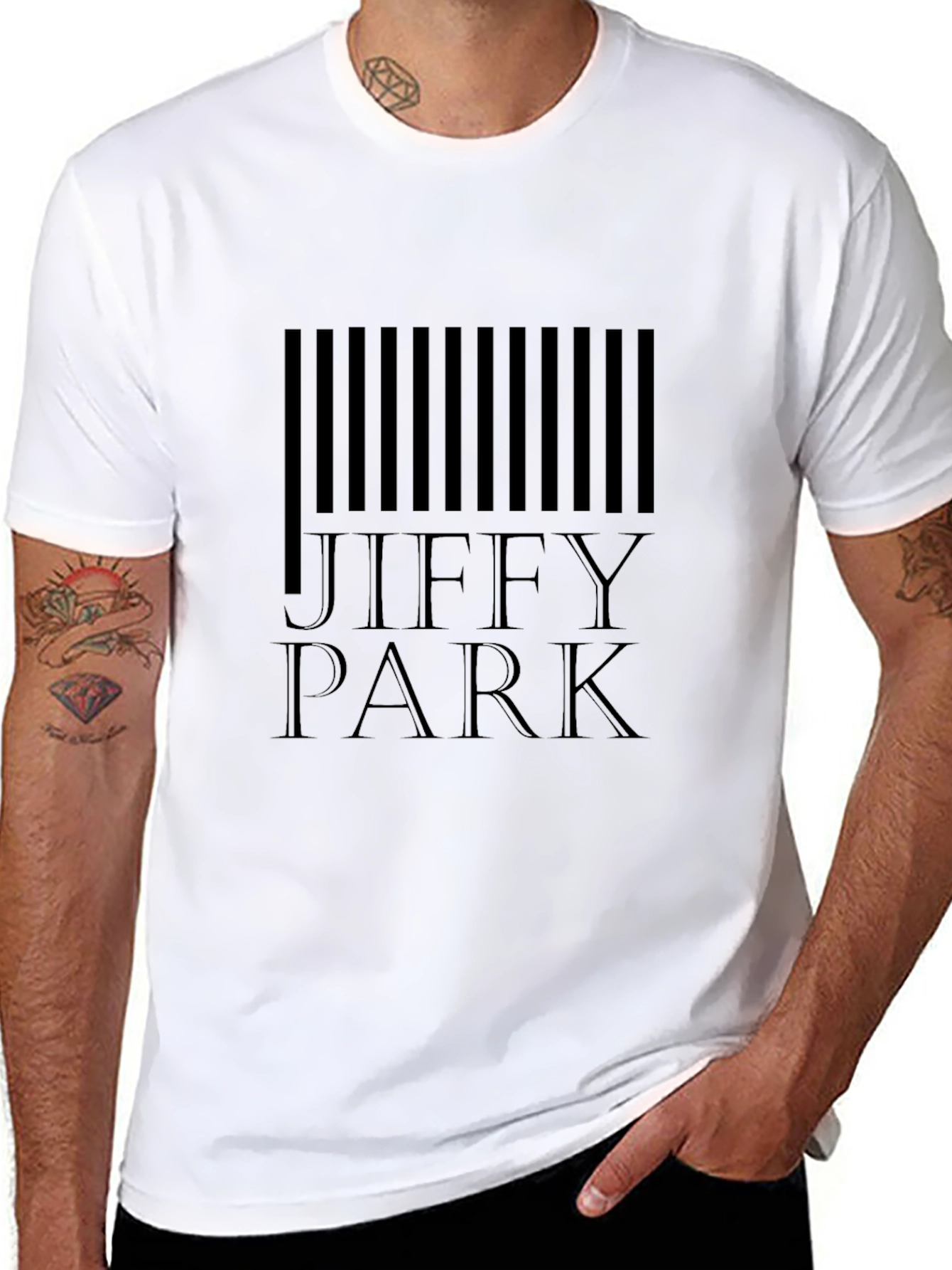 Jiffy Park Barcode T-Shirt - Stylish Graphic Tee