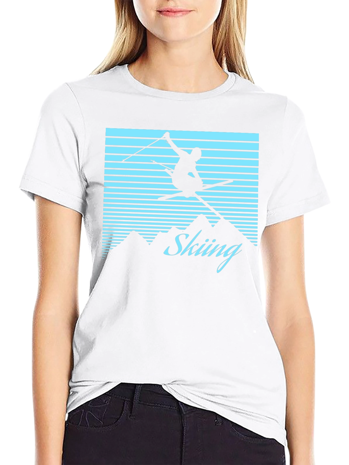 Retro Skiing Graphic Tee