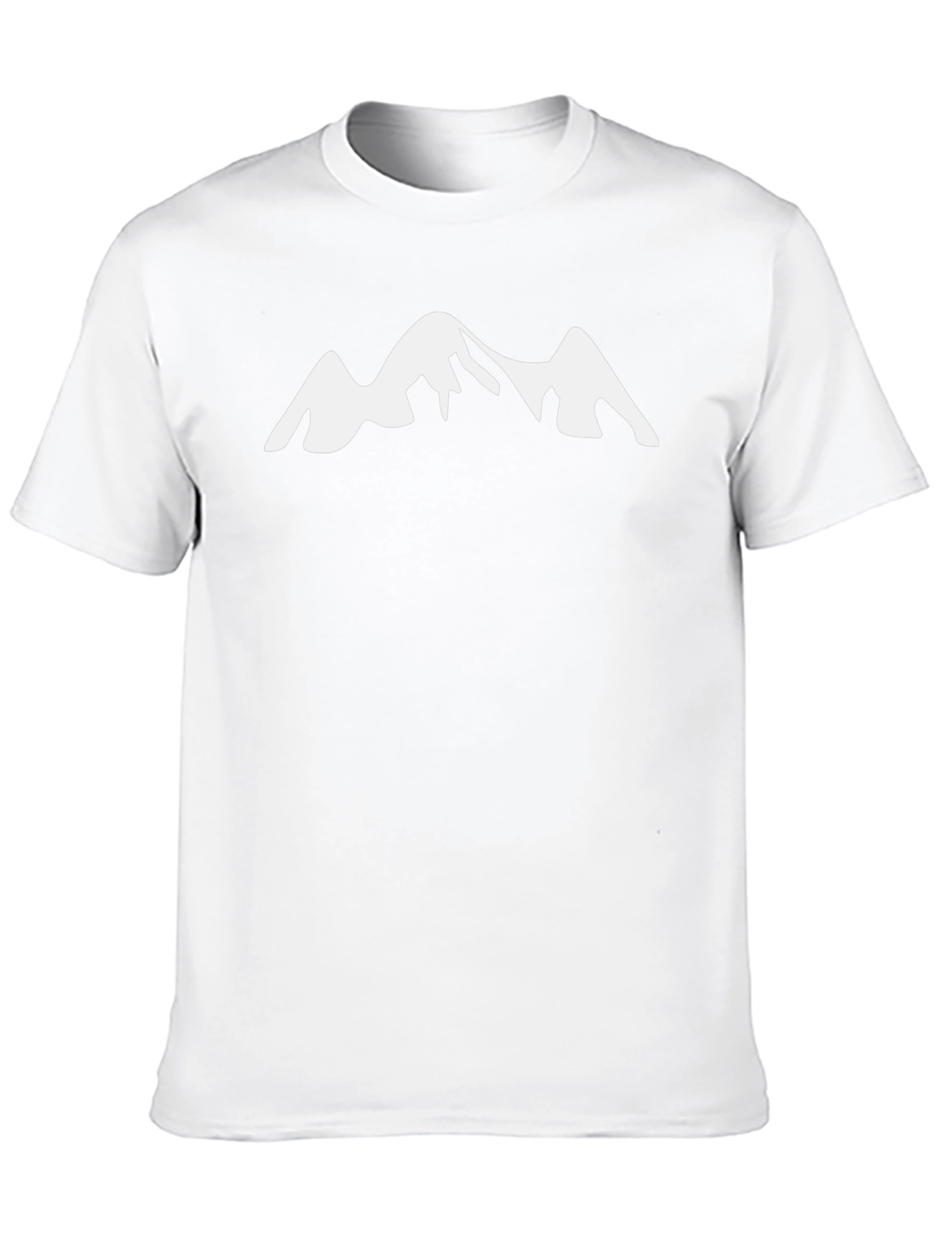 Mountain Peak Graphic Tee - Black Cotton Casual T-Shirt