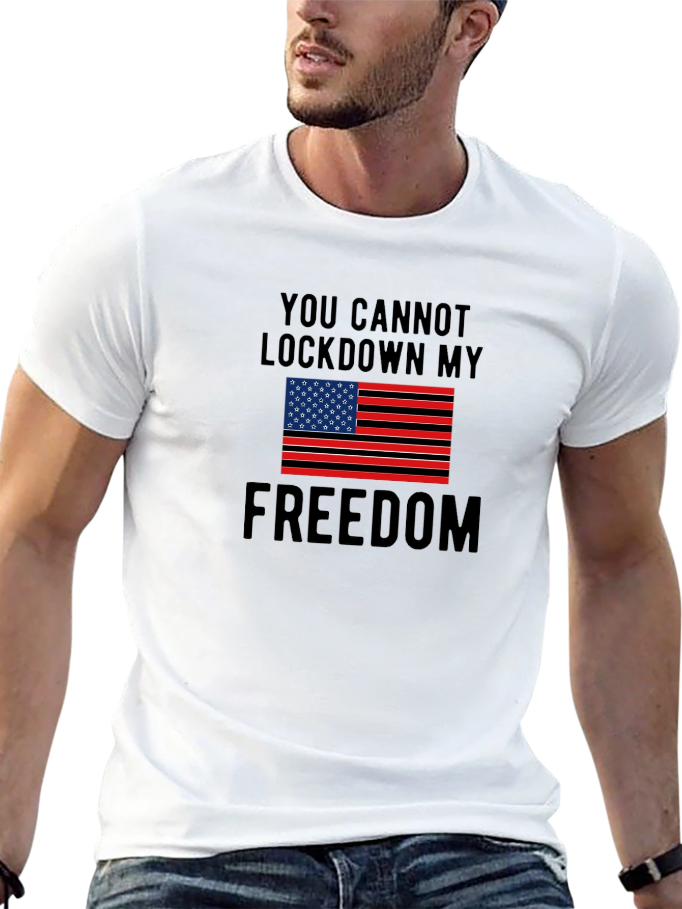 Freedom T-Shirt - Lockdown Protest USA Flag Tee