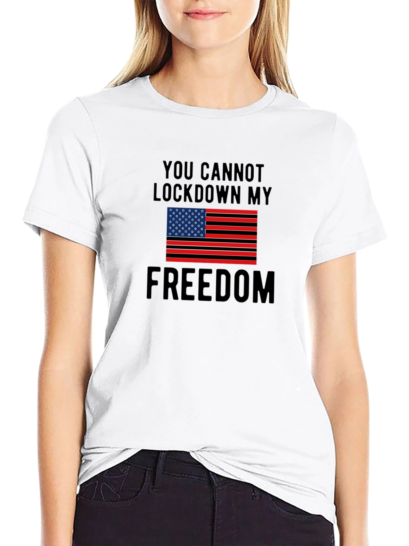 Freedom T-Shirt - Lockdown Protest USA Flag Tee