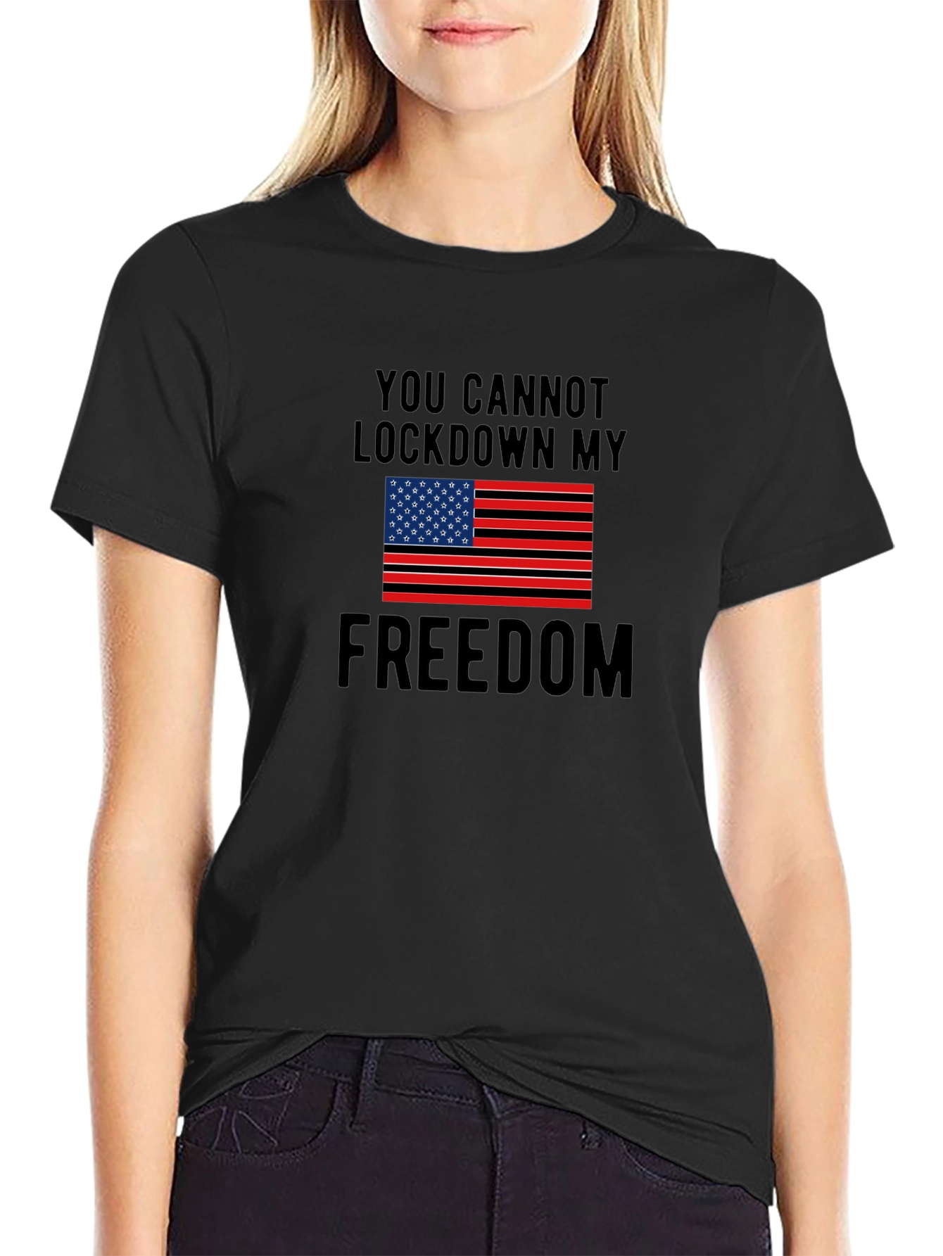 Freedom T-Shirt - Lockdown Protest USA Flag Tee