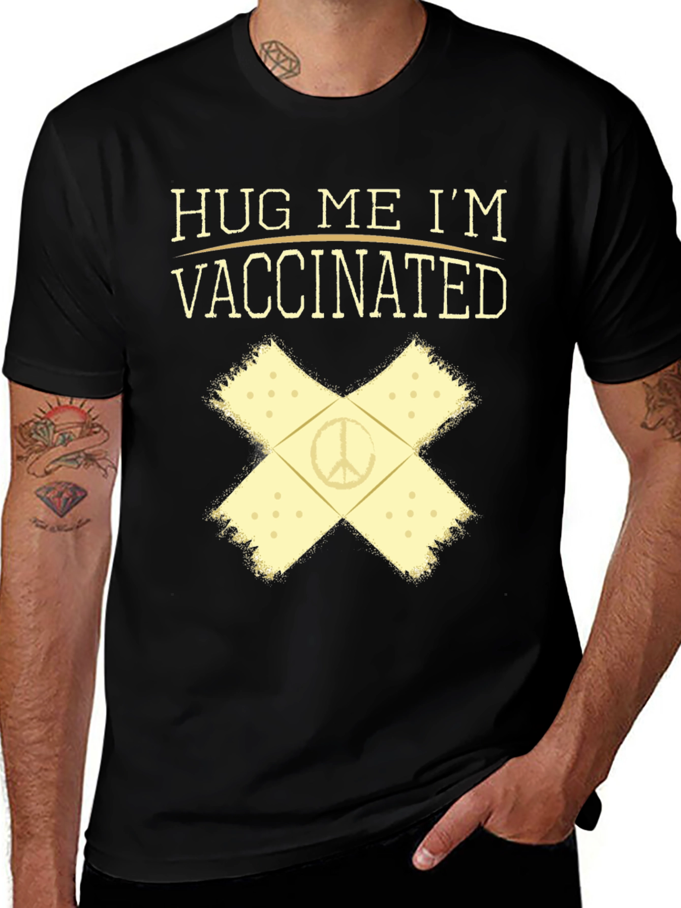 Vaccinated Peace Sign T-Shirt