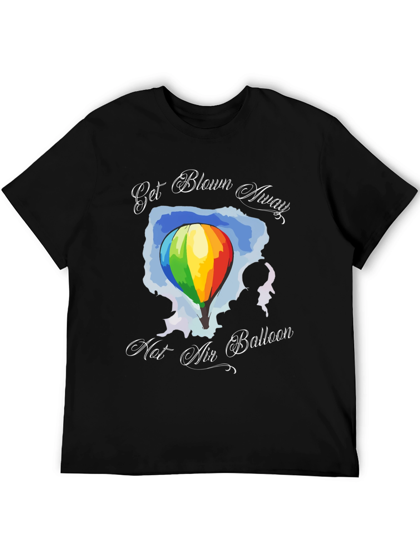 Get Blown Away Hot Air Balloon Graphic T-Shirt