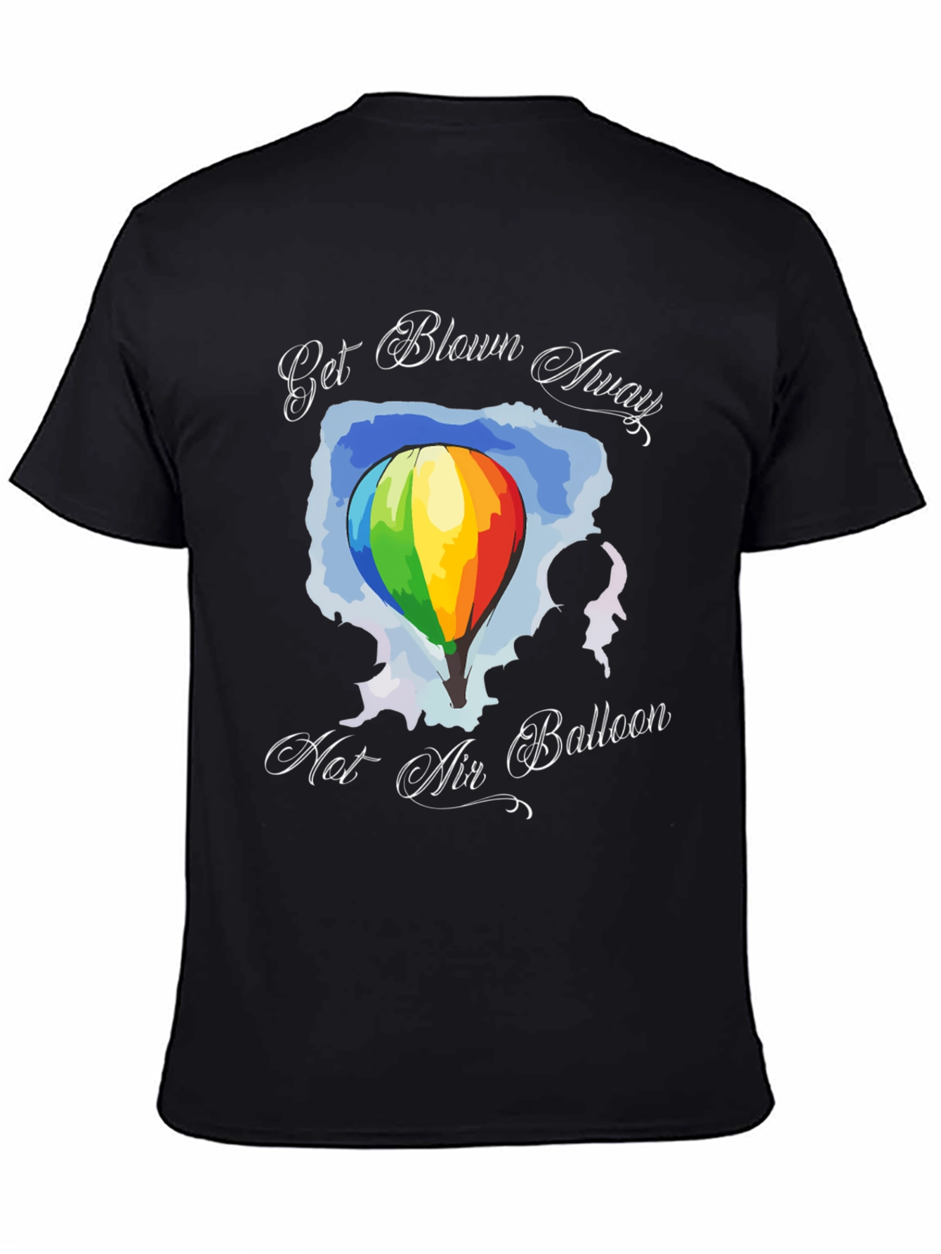 Get Blown Away Hot Air Balloon Graphic T-Shirt
