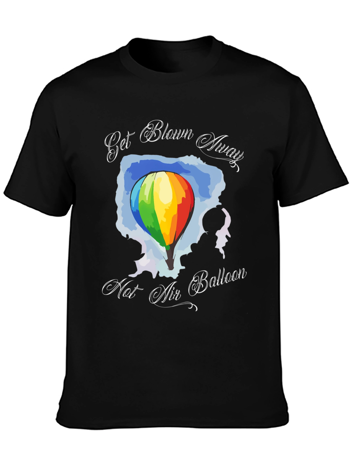 Get Blown Away Hot Air Balloon Graphic T-Shirt