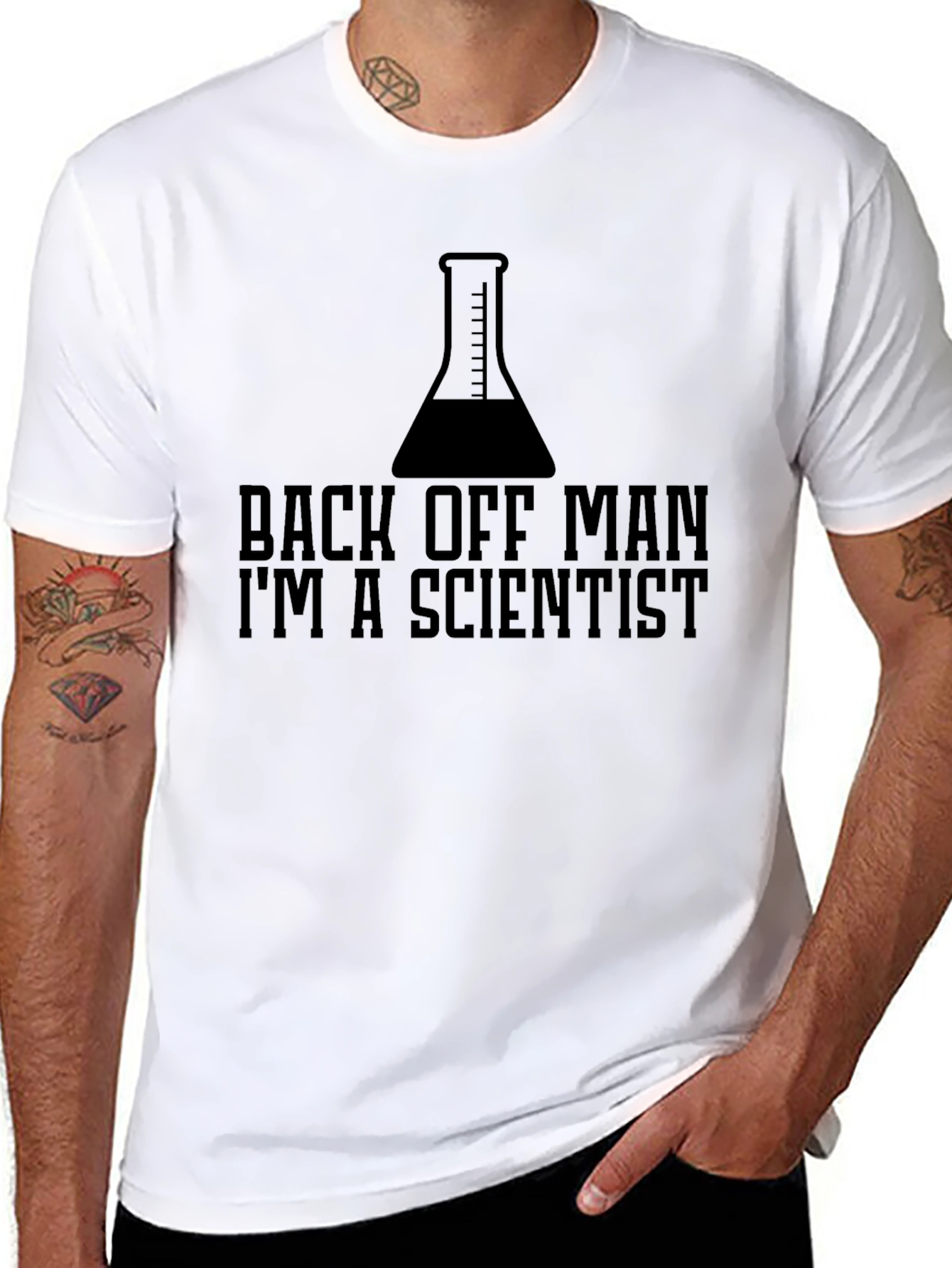 Back Off Man Im A Scientist Black T-Shirt