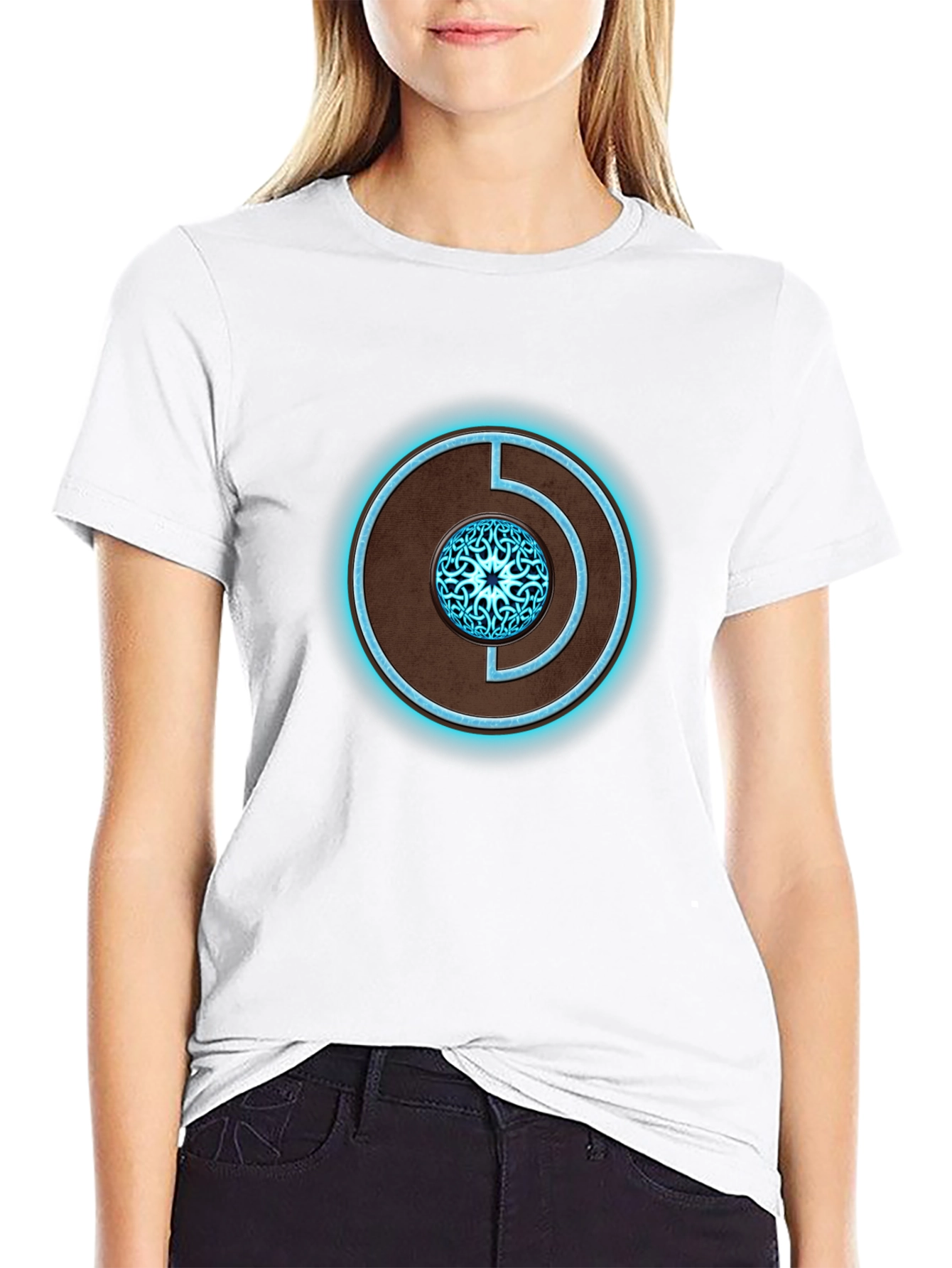 Mystic Orb Graphic Tee - Black Cotton Blend