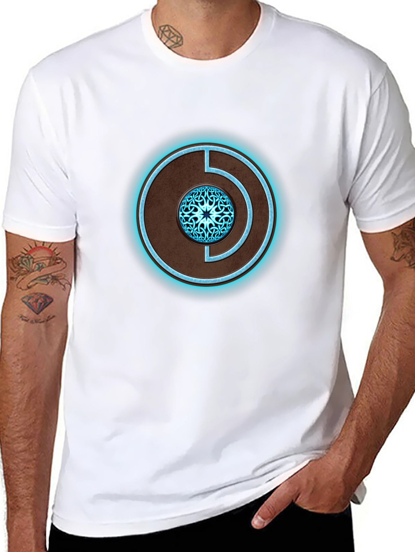 Mystic Orb Graphic Tee - Black Cotton Blend