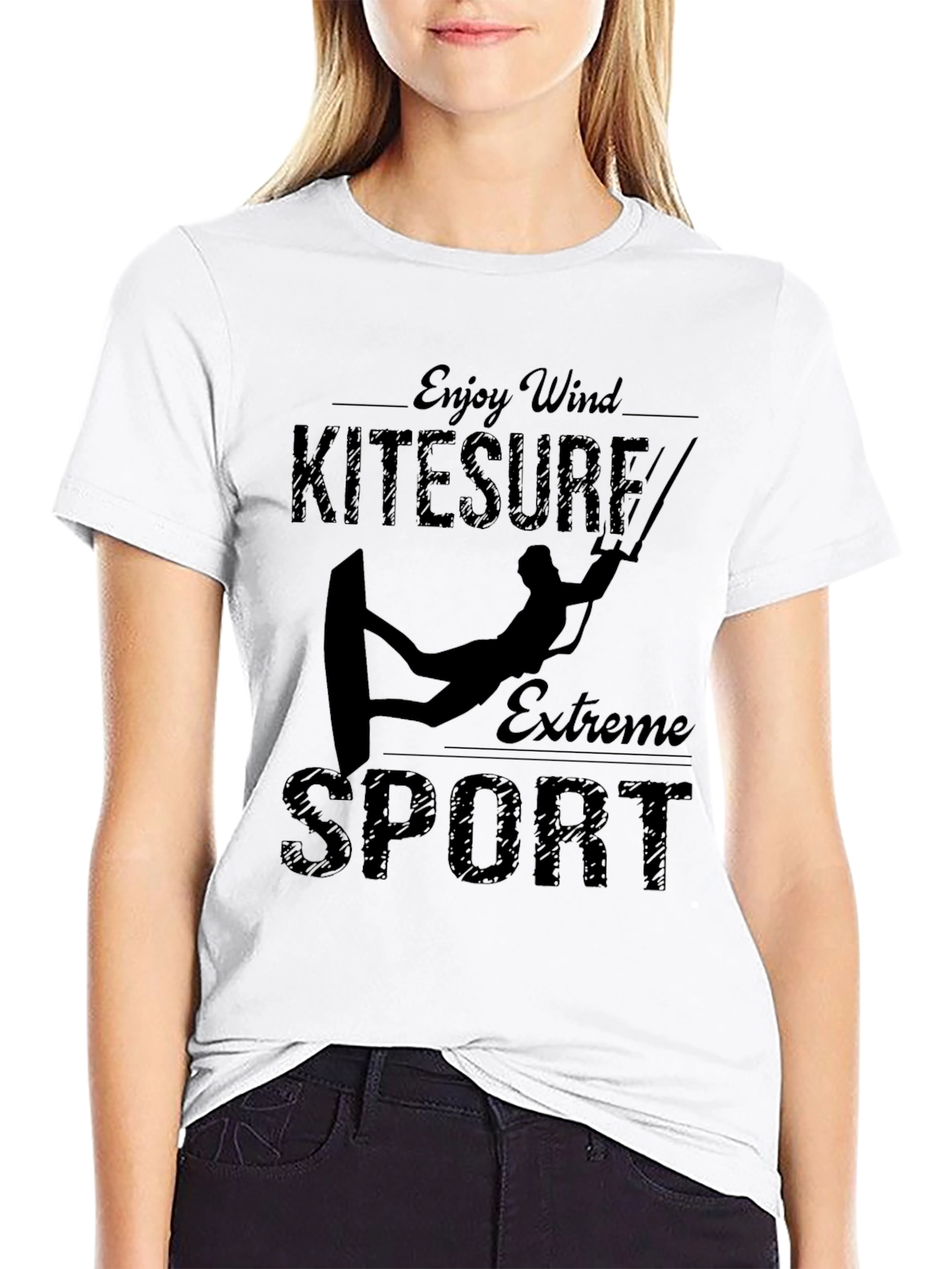 Kitesurf Extreme Sport Black T-Shirt