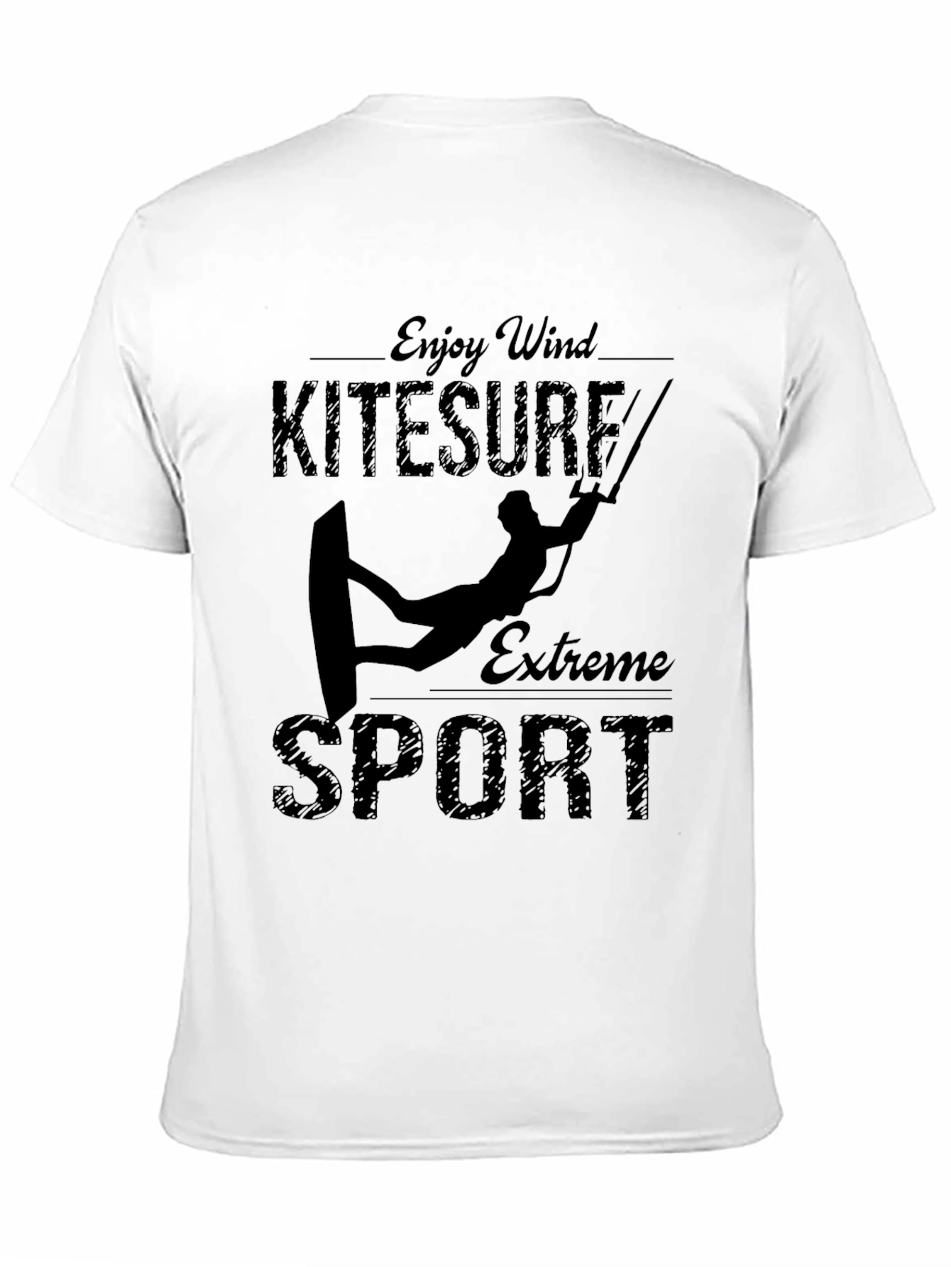 Kitesurf Extreme Sport Black T-Shirt