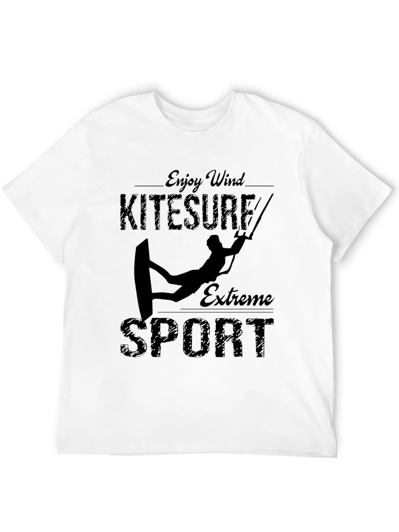 Kitesurf Extreme Sport Black T-Shirt