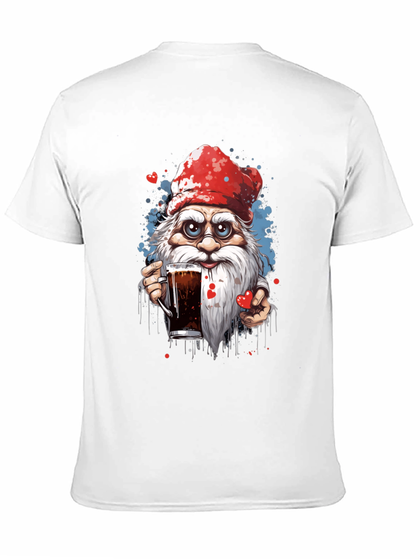 Holiday Gnome Drinking Beer Graphic Tee